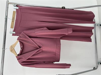 V Yaka Şapkalı Palazzo Model Gül Kurusu Eşofman Takım