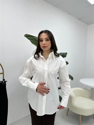 Vatkalı Beyaz Gömlek