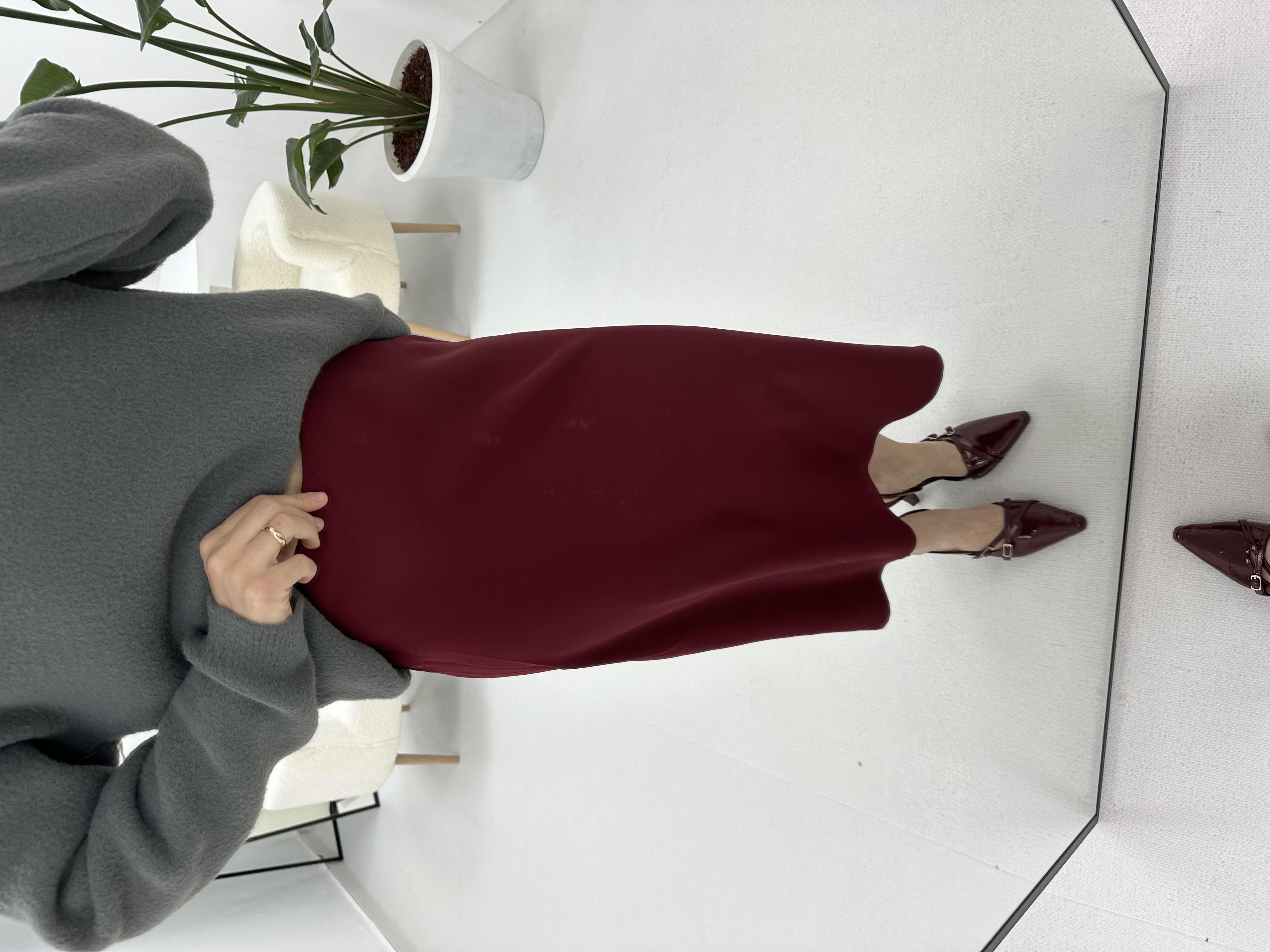 Bordo Saten Etek 