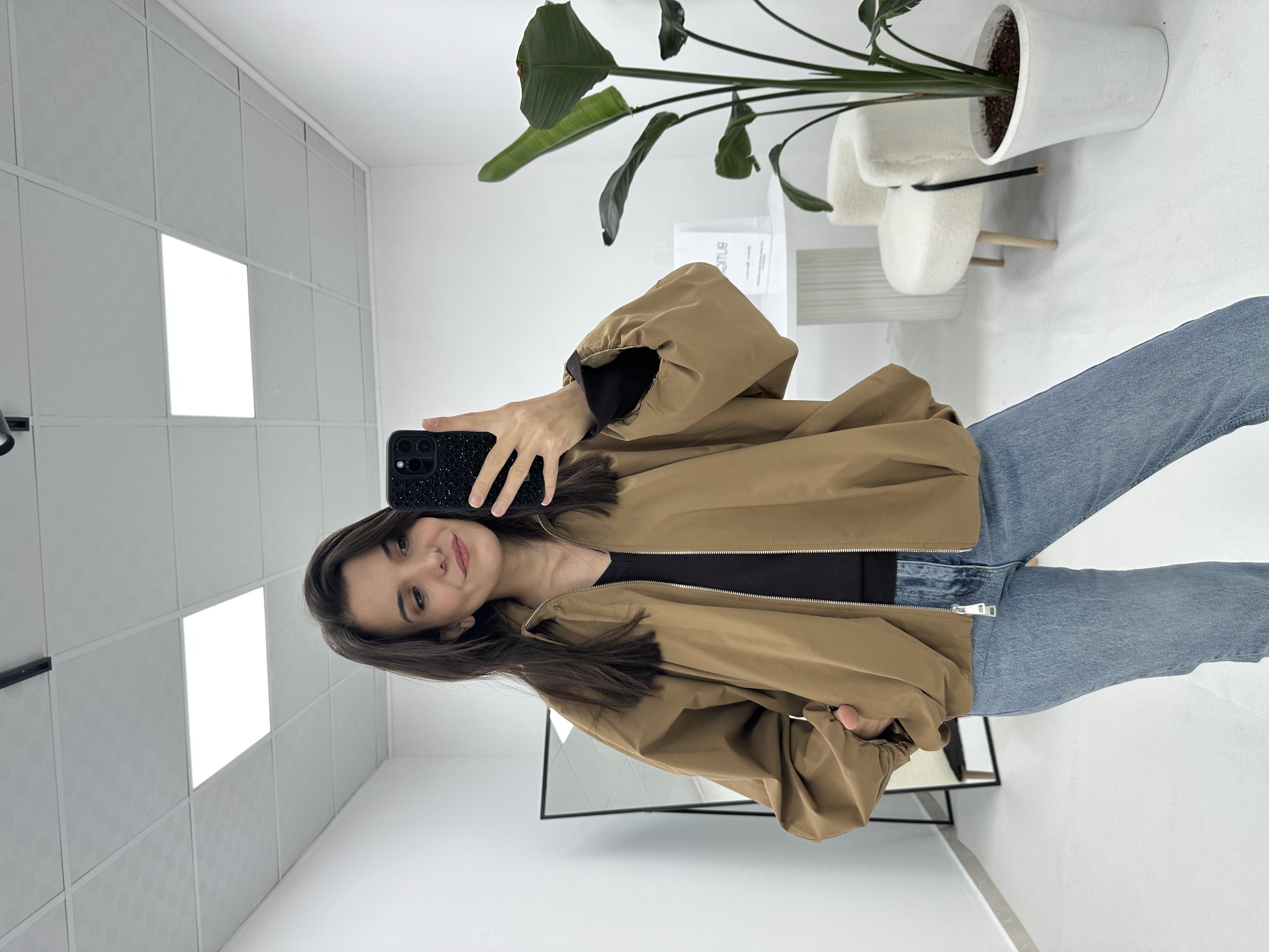 Camel Bomber Ceket