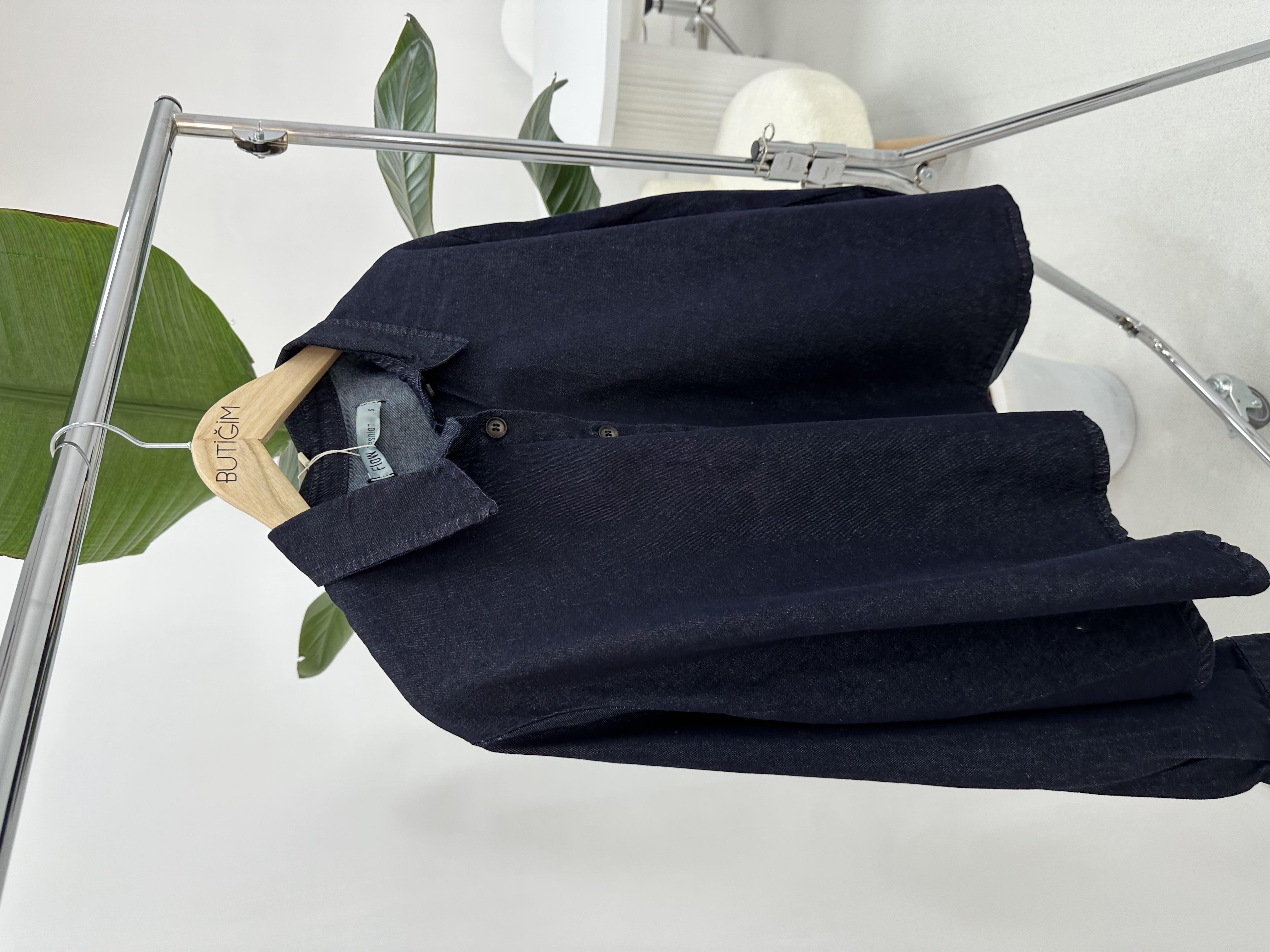 Denim Düğmeli Gömlek