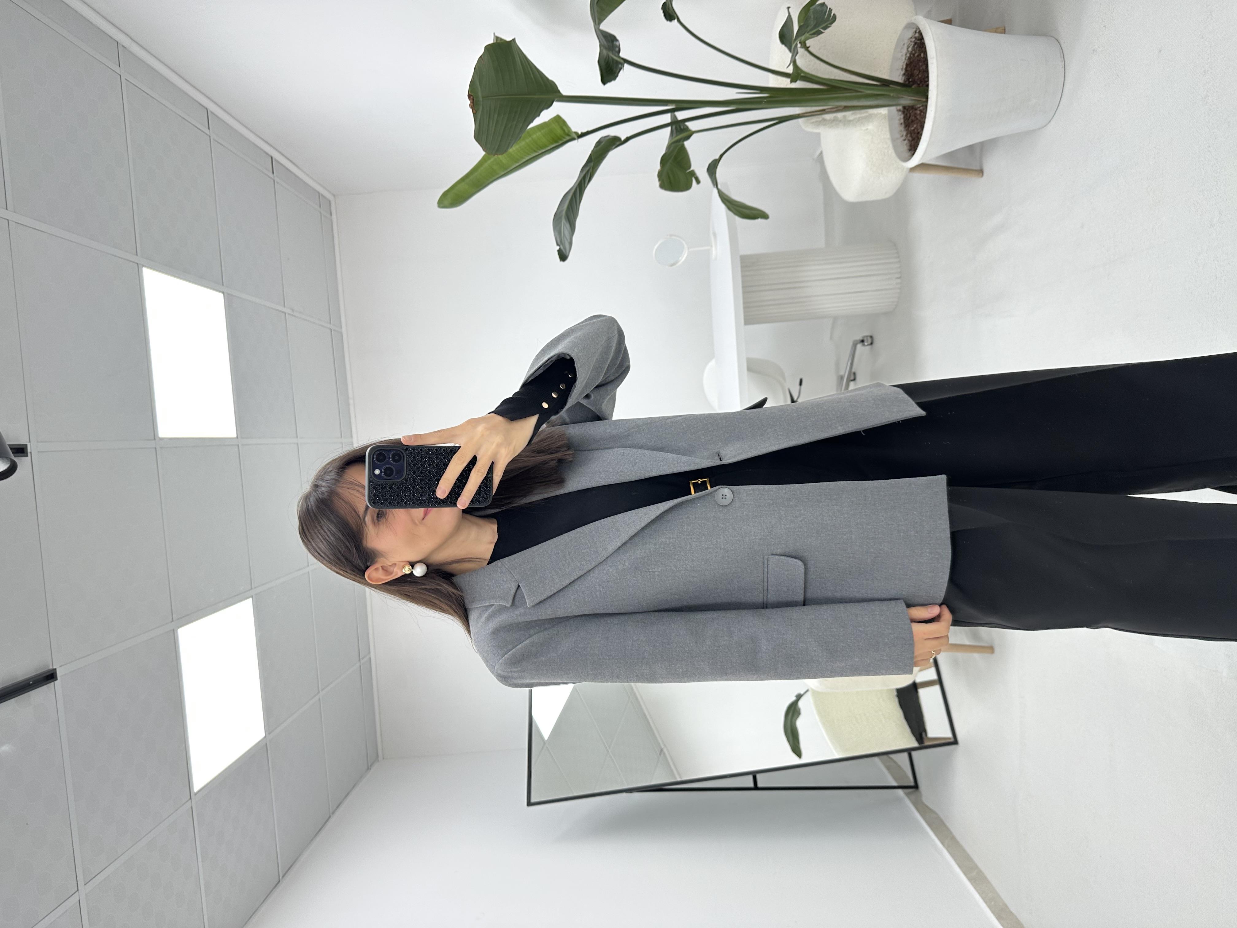 Gri Blazer Ceket