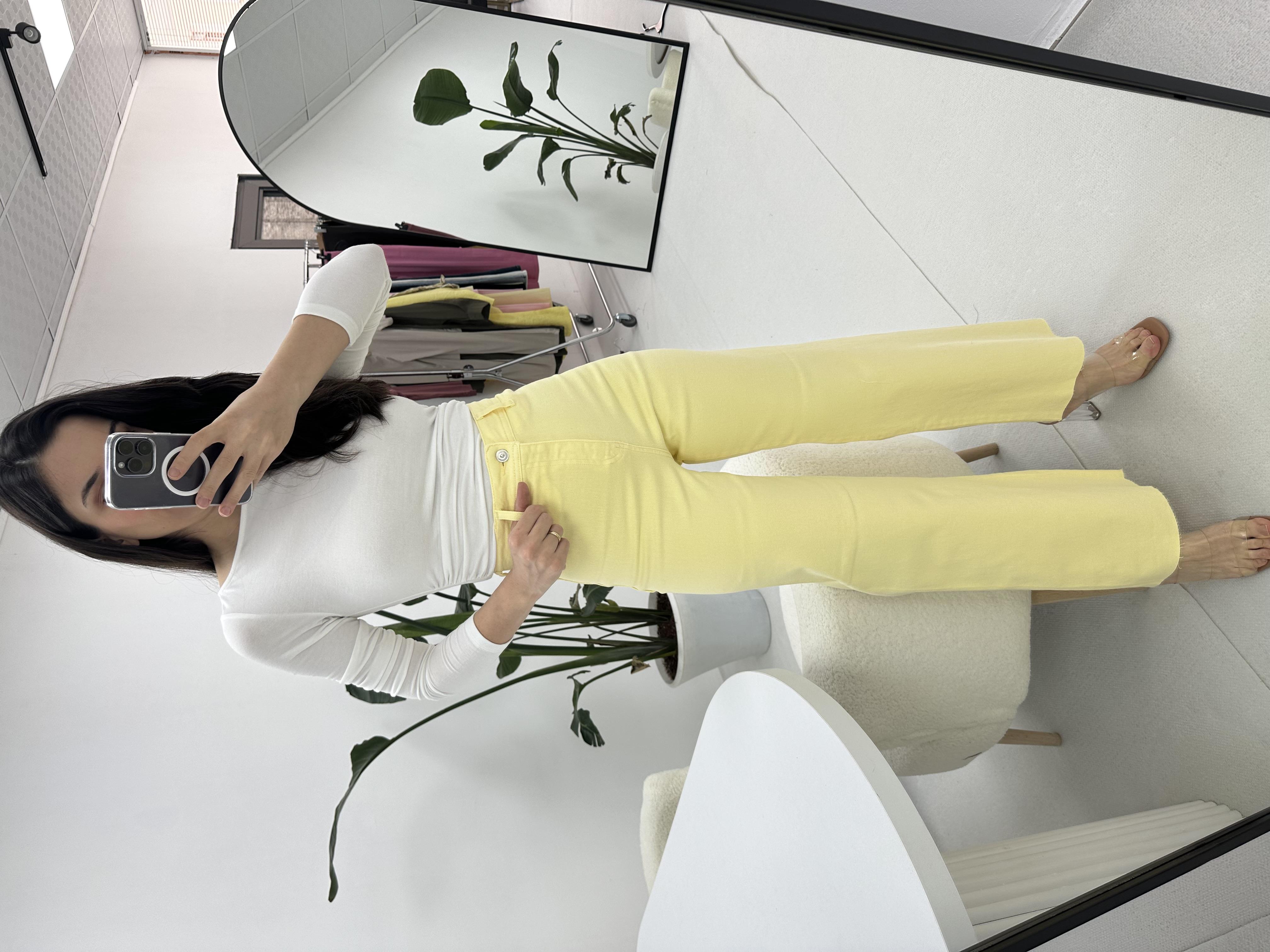 Sarı  Flare Jean