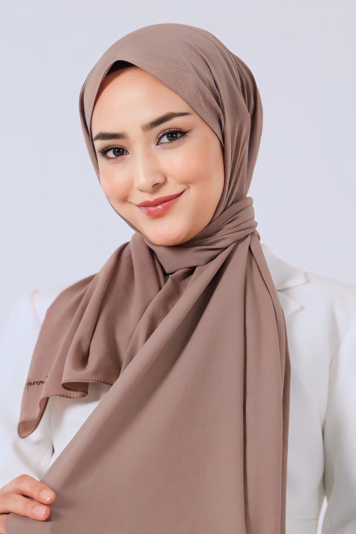 Harem Scarf Asya Vizon Düz Renk Şal-1243-34-KVS0637