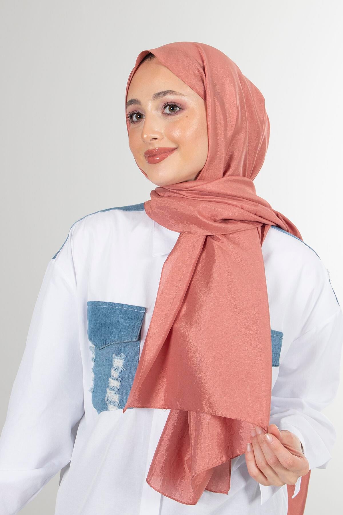 Harem Scarf Brisa Vual Gül Düz Renk Şal-1197-25-KVS0601