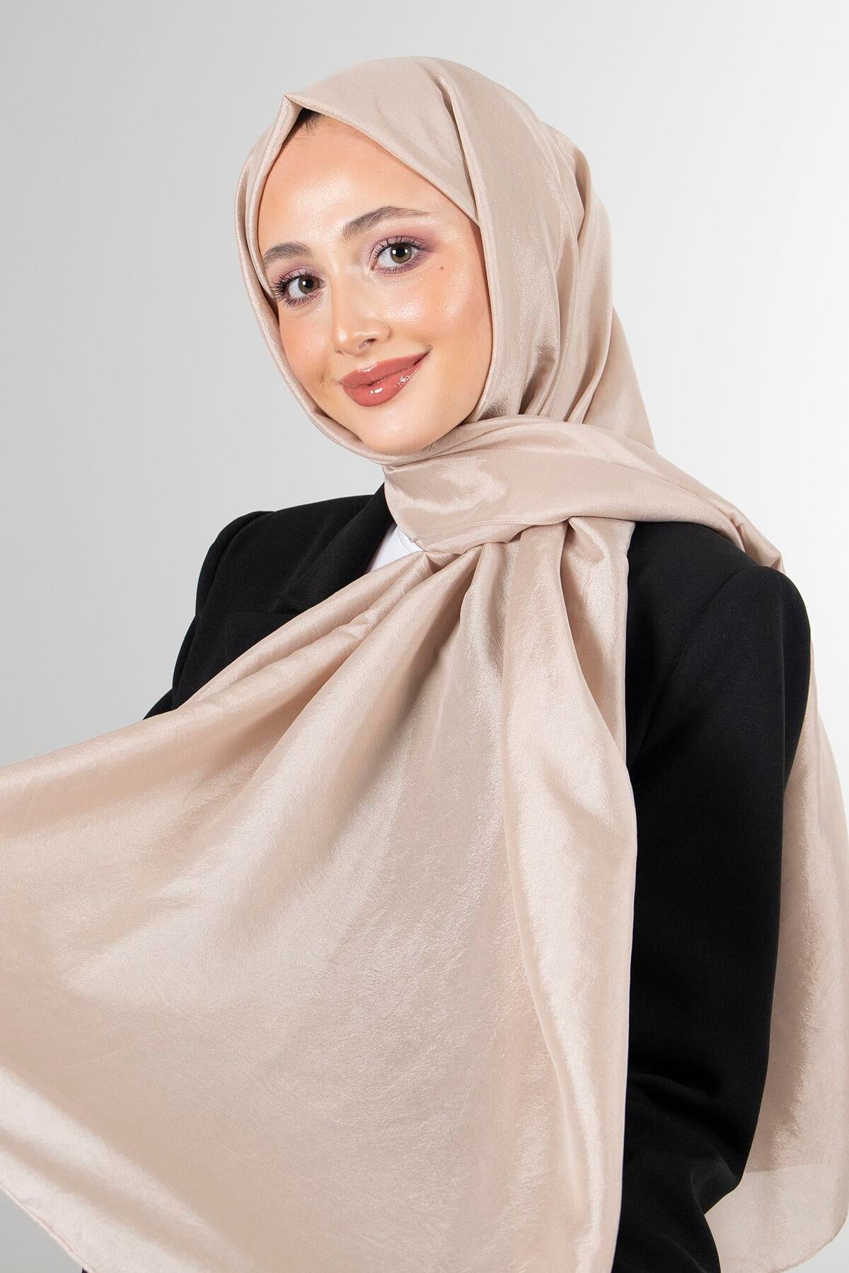Harem Scarf Brisa Vual Latte Düz Renk Şal-1197-469-KVS0607