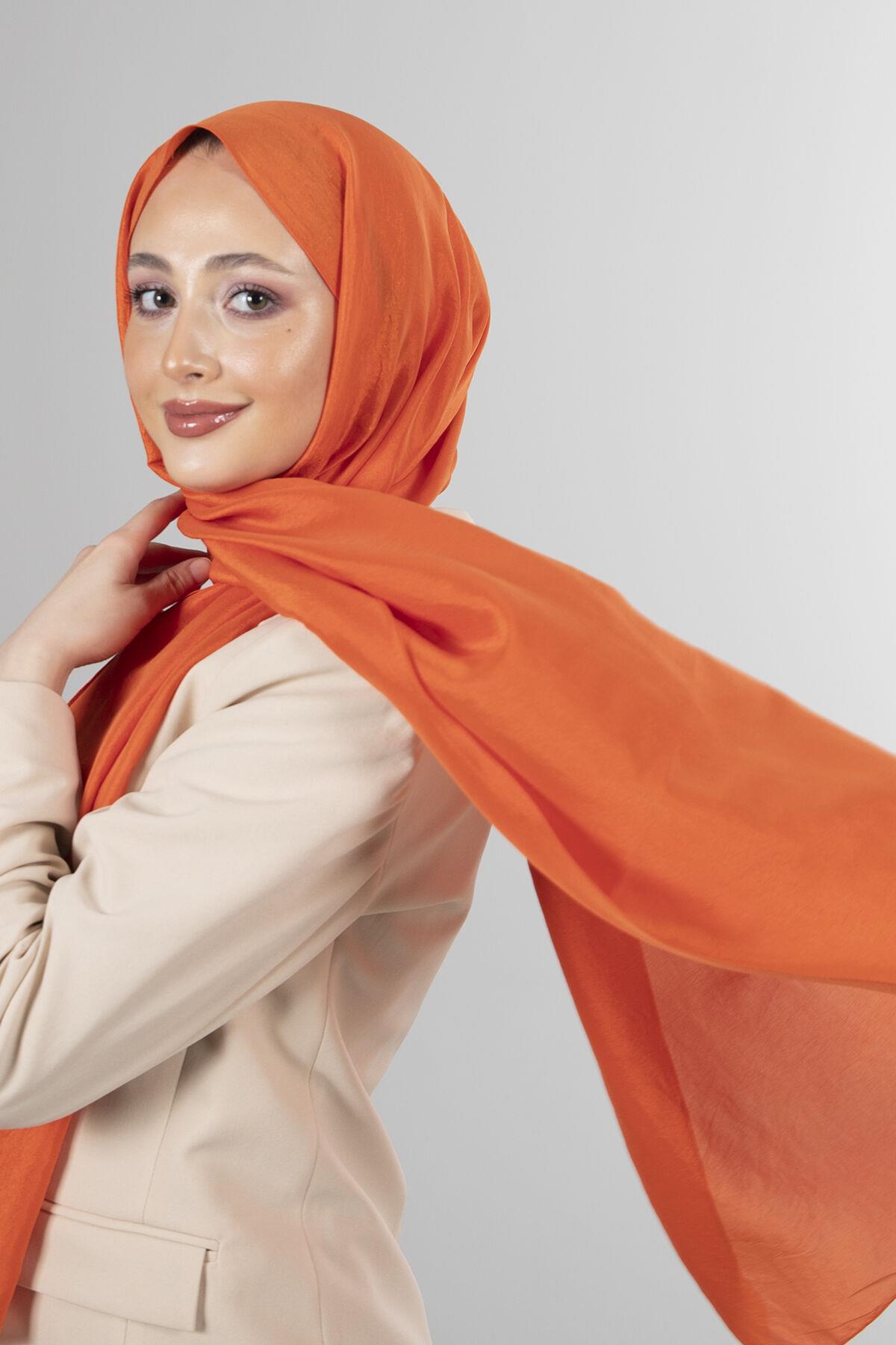 Harem Scarf Brisa Vual Şal Oranj-1197-24-KVS0754