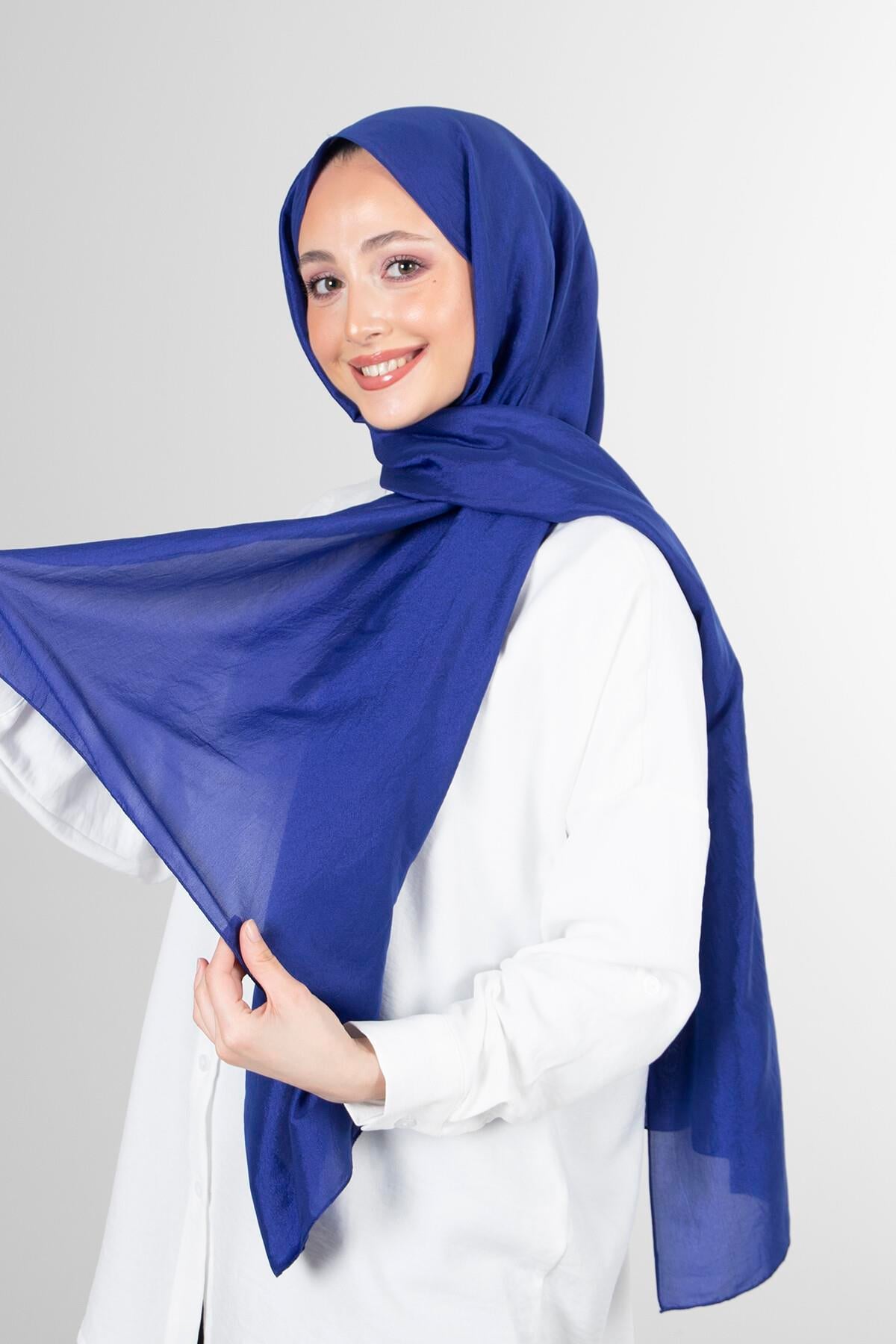 Harem Scarf Brisa Vual Şal Saks Mavi-1197-26-KVS0750