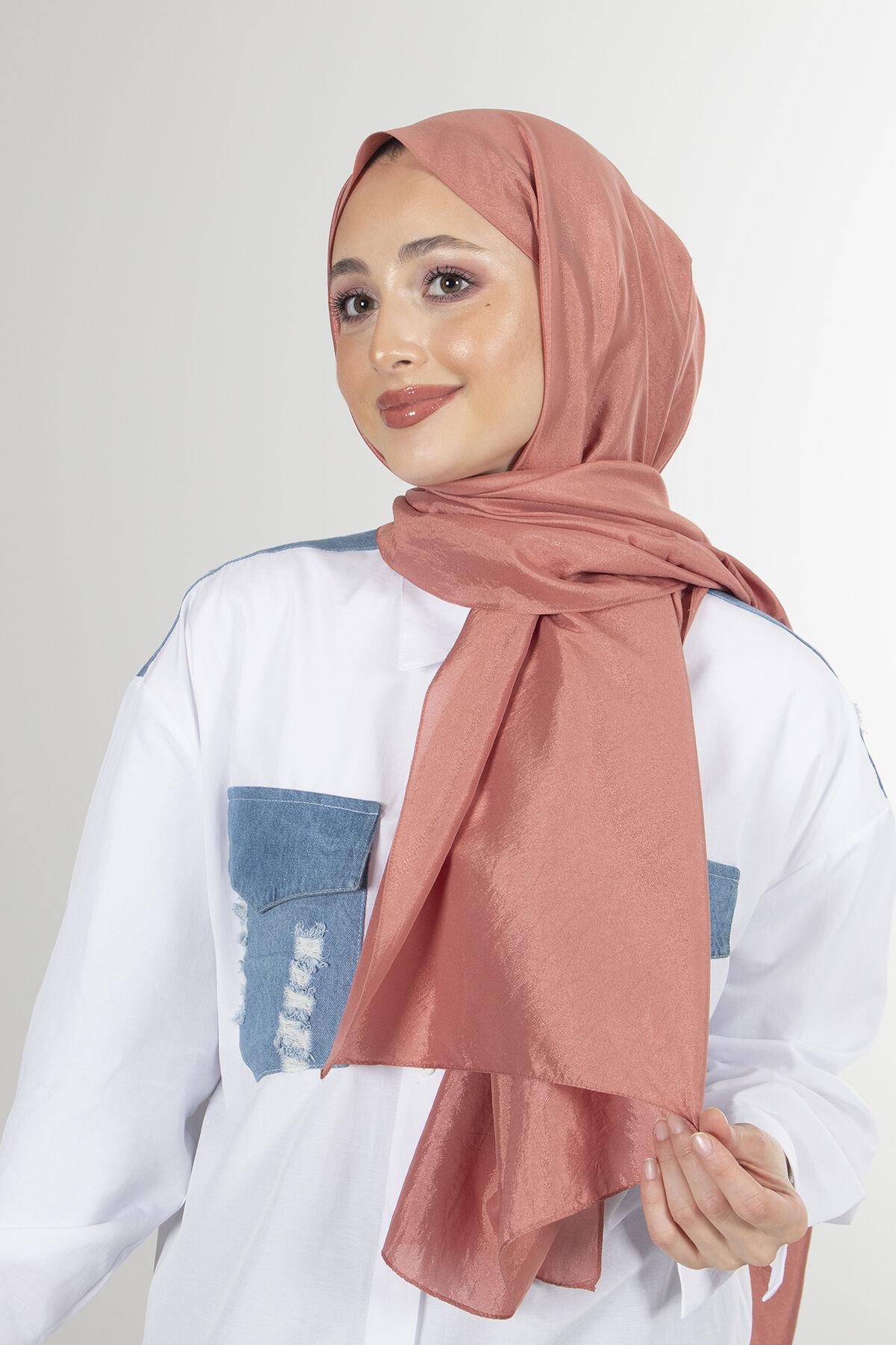 Harem Scarf Brisa Vual Gül Düz Renk Şal-1197-25-KVS0601