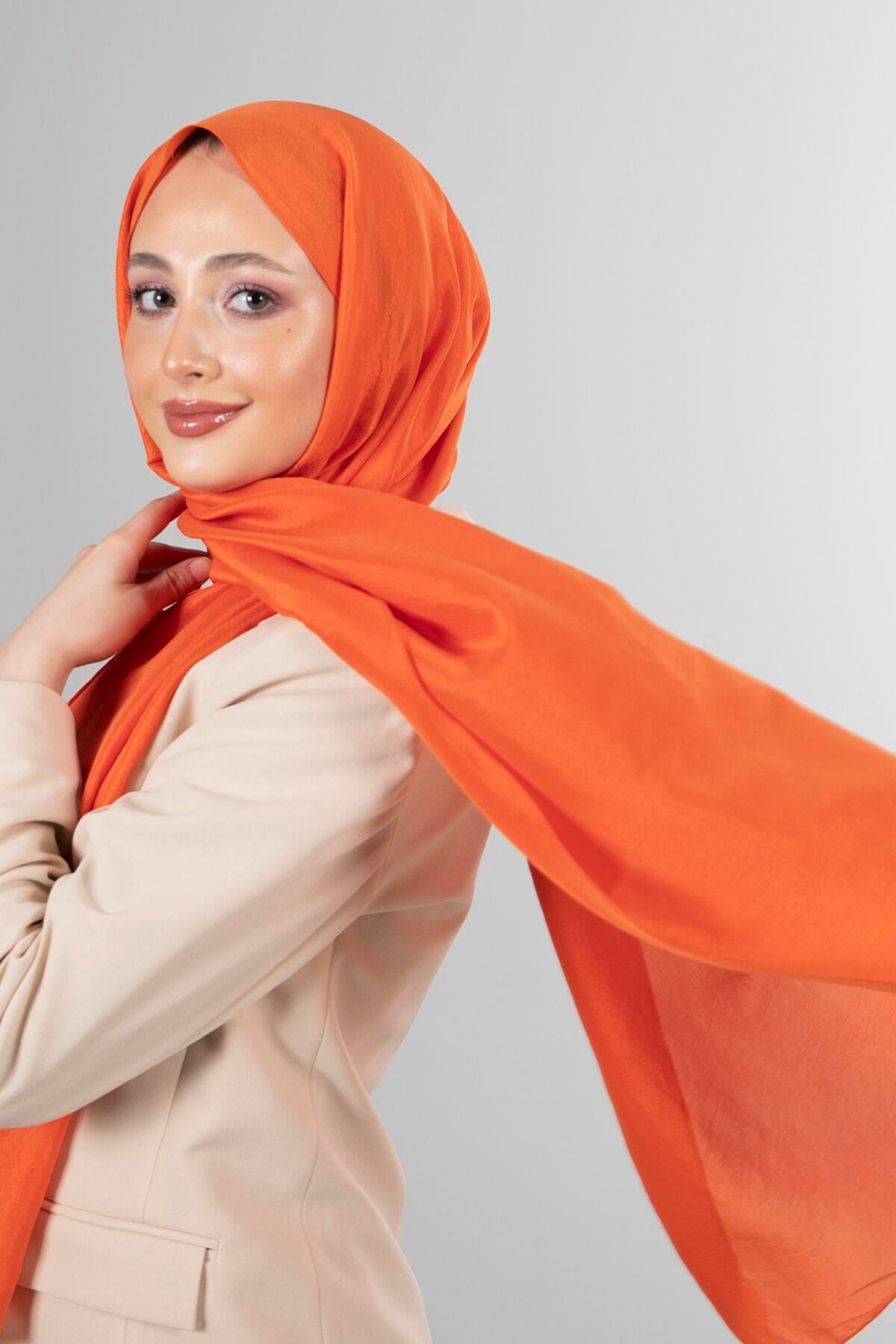 Harem Scarf Brisa Vual Şal Oranj-1197-24-KVS0754