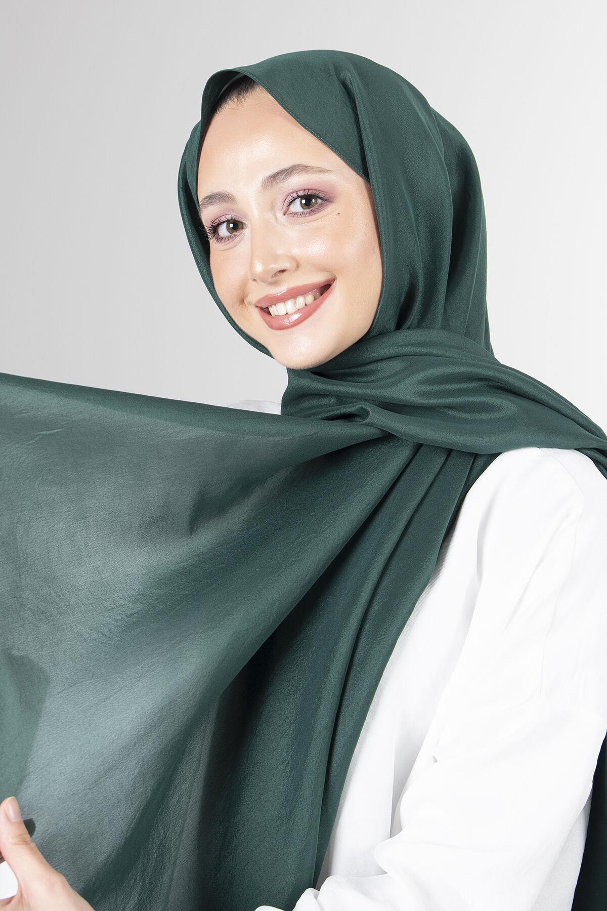 Harem Scarf Brisa Vual Zümrüt Düz Renk Şal-1197-123-KVS0594