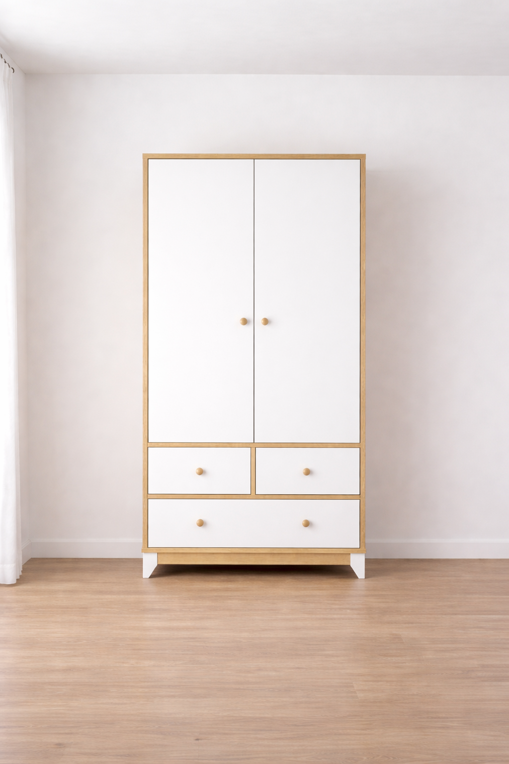 % 100 MDF Bonnie Ahşap Beyaz 2 Kapılı Bebek & Çocuk Gardırop