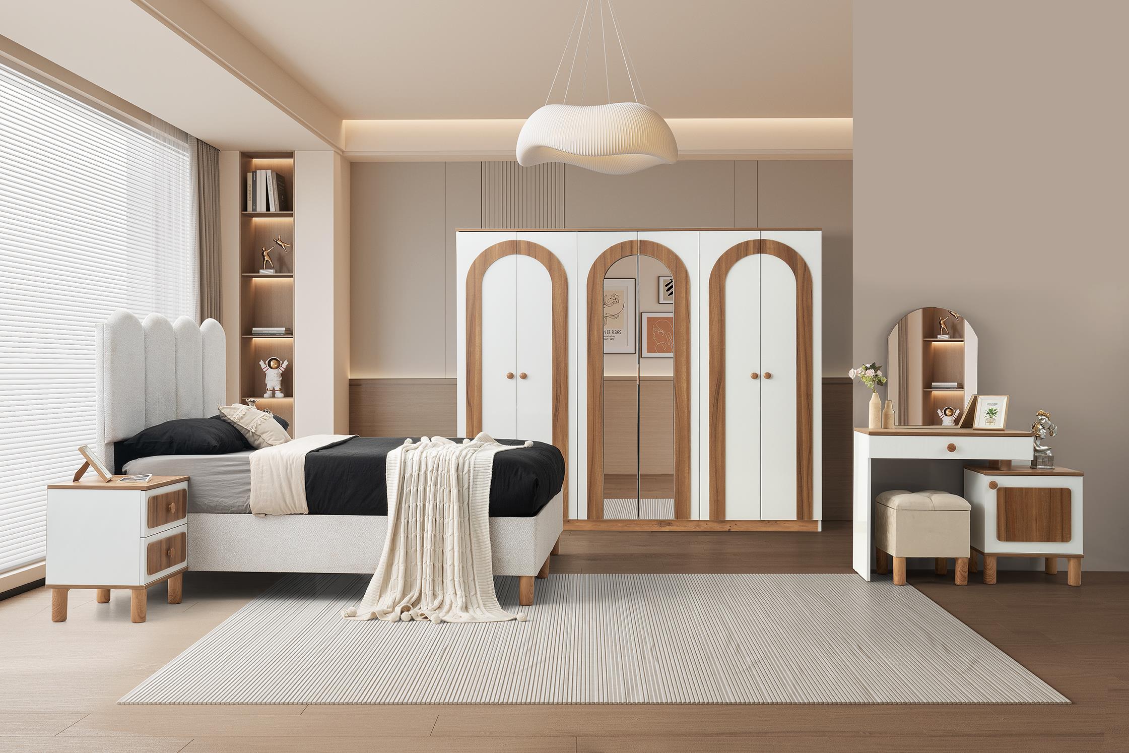 Yatak Odası TakımıAvm 24Alpina %100 MDF Yatak Odası Takımı %100 MDF | Ücretsiz Teslimat ve Kurulum