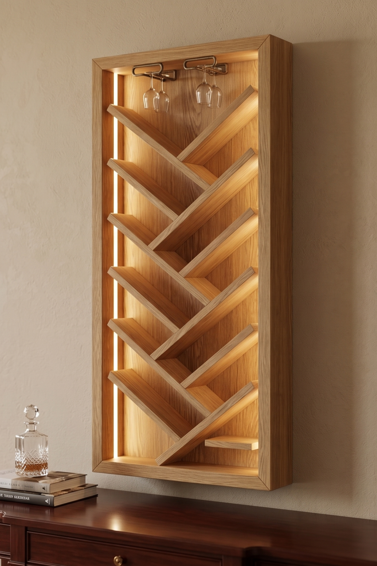 Çok Amaçlı DolapAvm 24Tepee Şişelik ve Şaraplık Meşe 60 cm