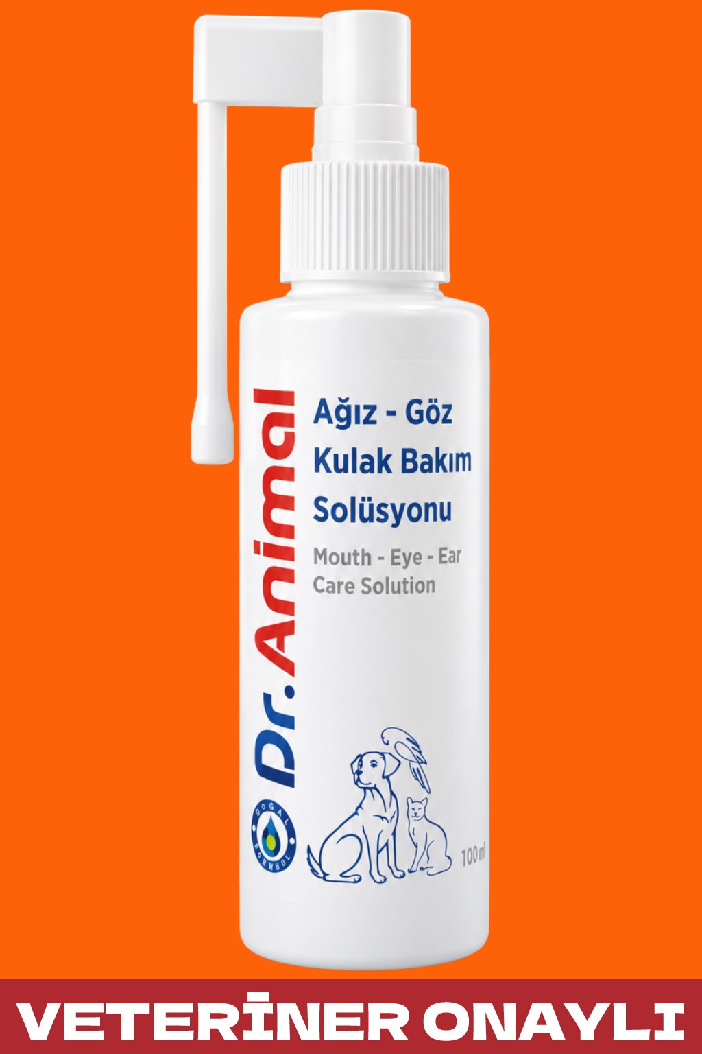 Ağız, Göz, Kulak, Deri, Tüy ve Yara Bakım Solüsyonu | Wound and Care Solution | 100 ML | Dr.Animal
