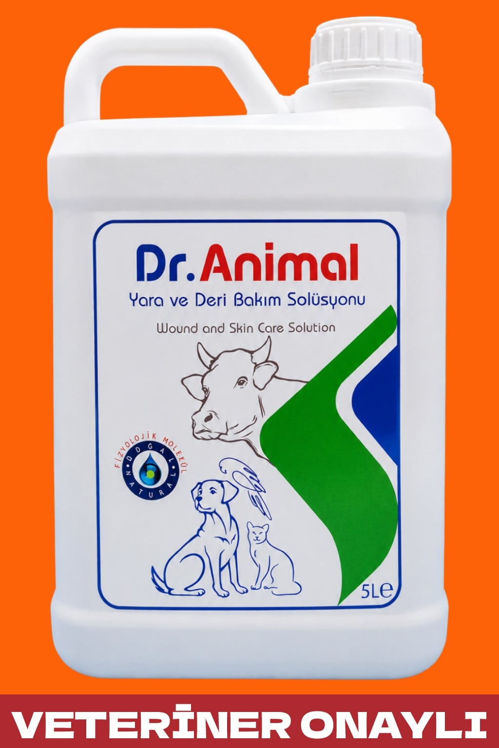 Ağız, Göz, Kulak, Deri, Tüy ve Yara Bakım Solüsyonu | Wound and Care Solution | 5 L | Dr.Animal