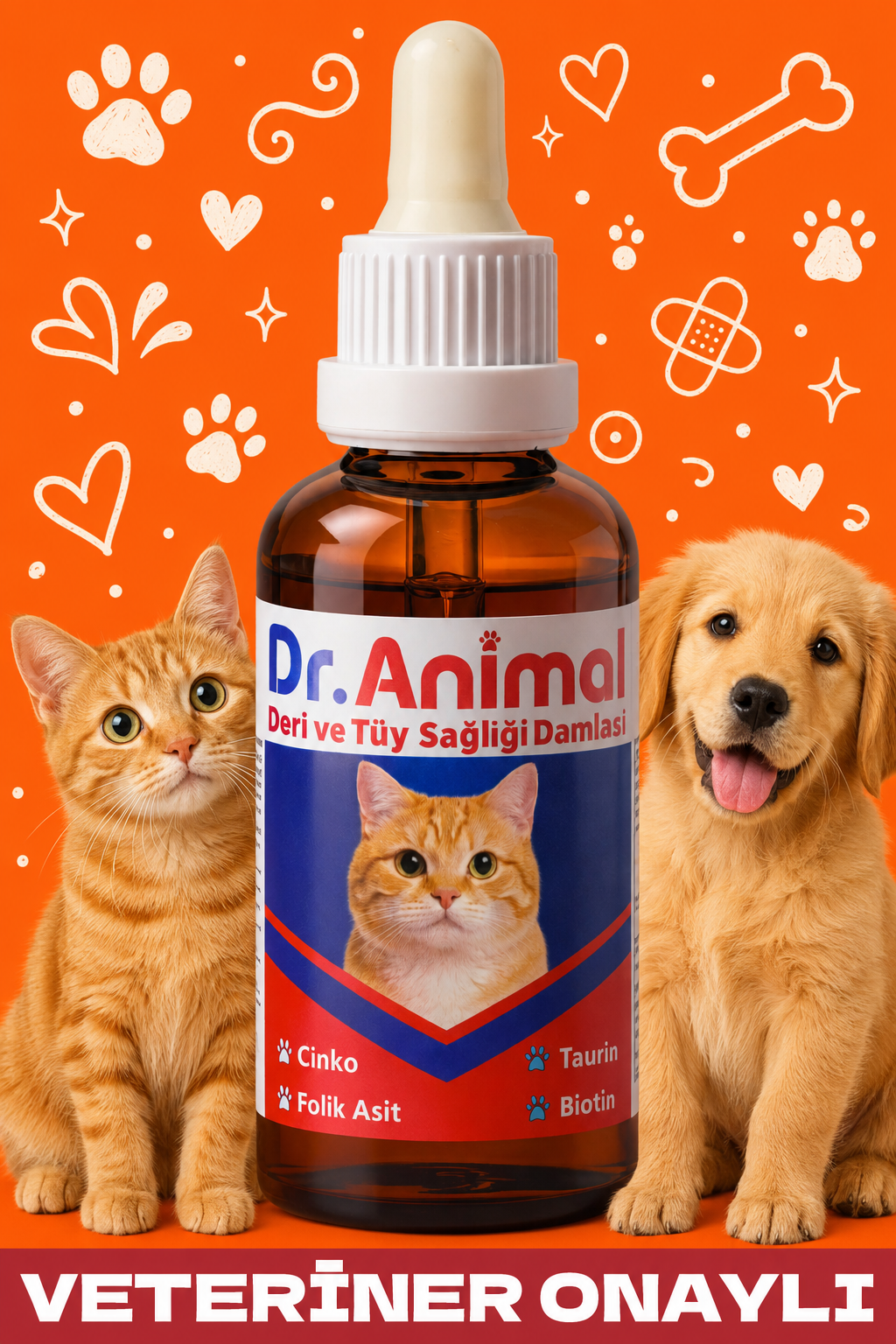 Deri ve Tüy Sağlığı Damlası | Skin and Coat Health Drops | 50 ML | Dr.Animal