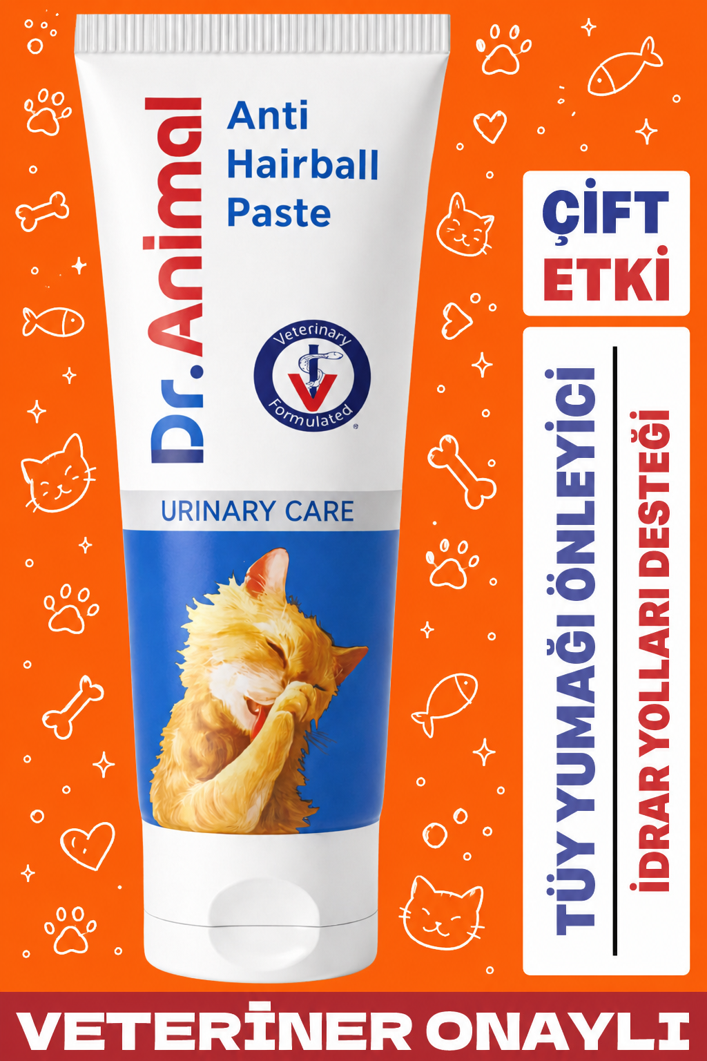 İdrar Yolu Destekleyici Macun | Urinary Paste | Anti Hairbal Paste | 75 Gr | Dr.Animal