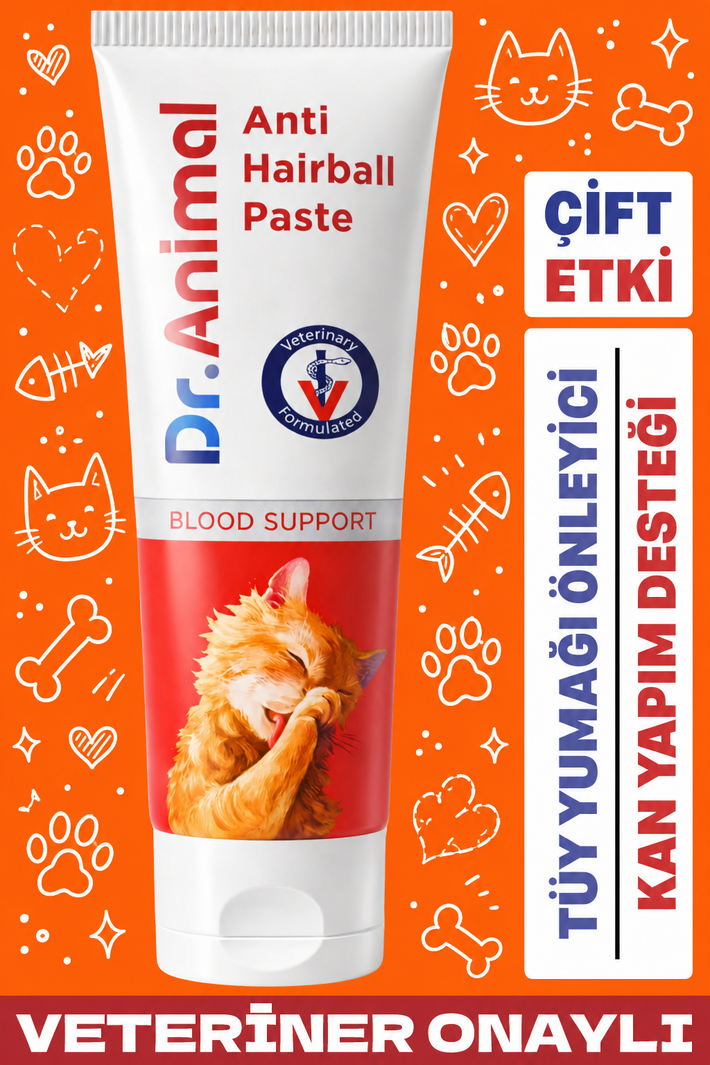 Kan Yapıcı Macun | Blood Support | Anti Hairbal Paste | 75 Gr | Dr.Animal