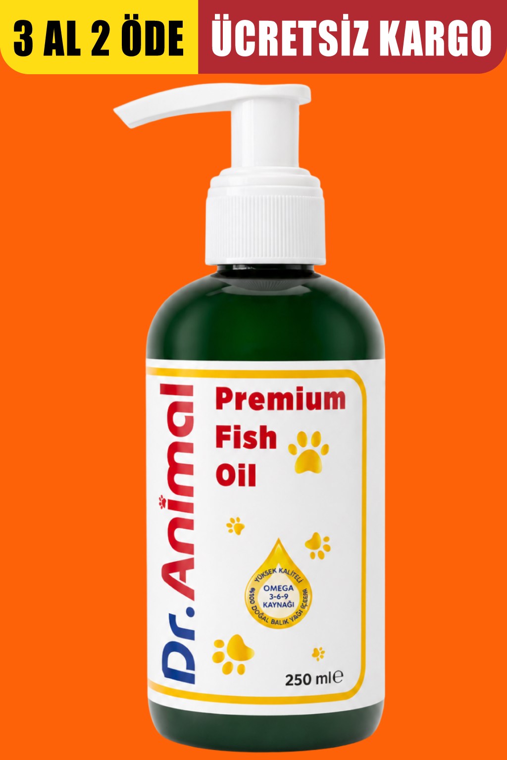 Kedi ve Köpekler İçin Balık Yağı - 250 ML