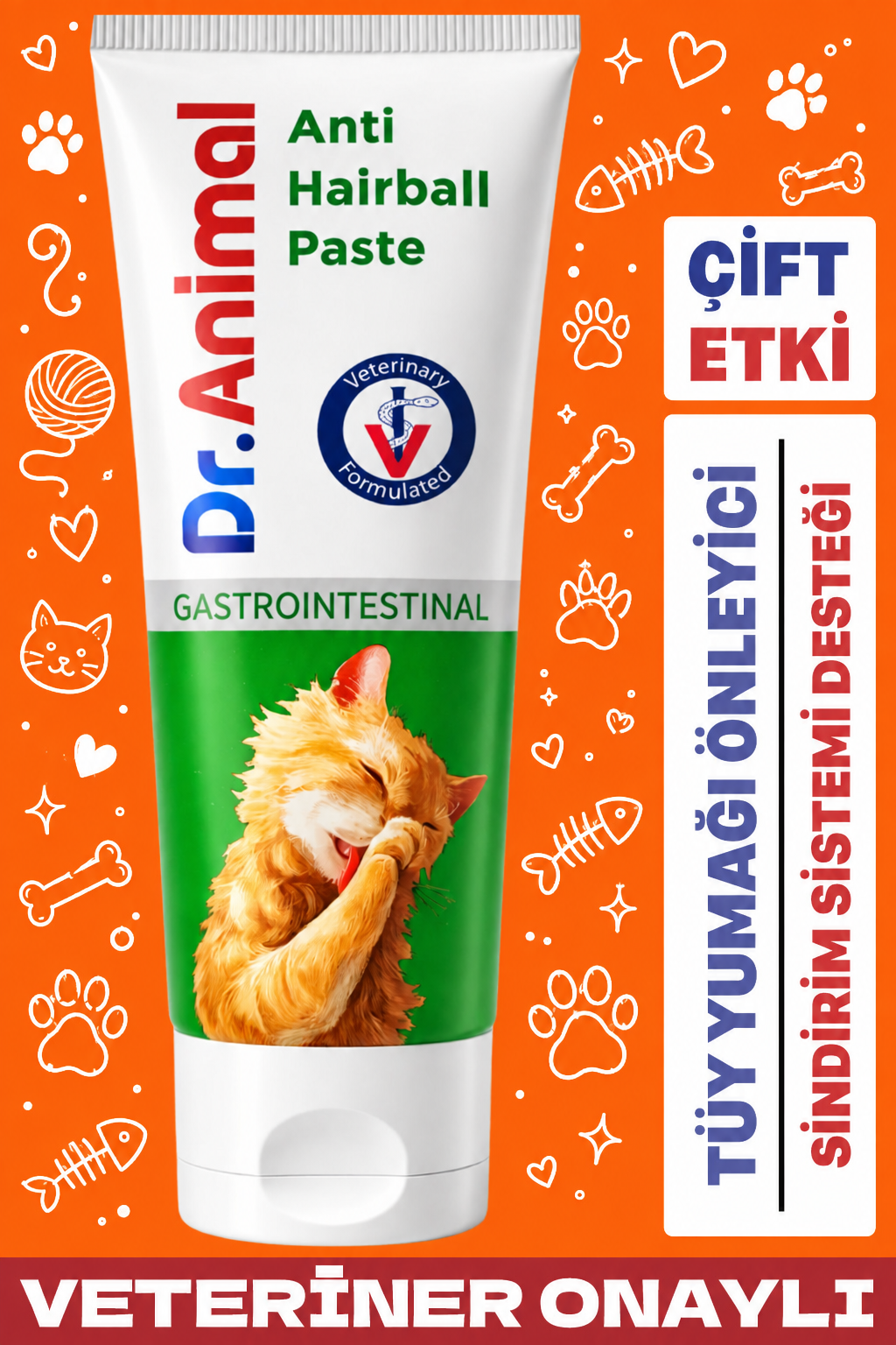 Sindirim Sistemi Macunu | Gastrointestinal Paste | Anti Hairbal Paste | 75 Gr | Dr.Animal