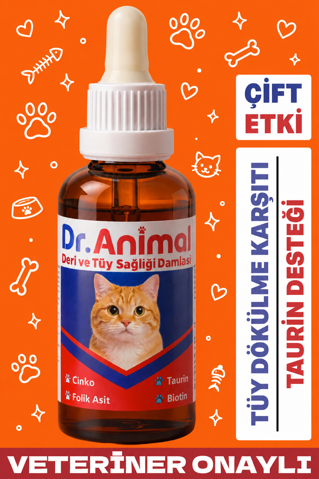 Deri ve Tüy Sağlığı Damlası | Skin and Coat Health Drops | 50 ML | Dr.Animal