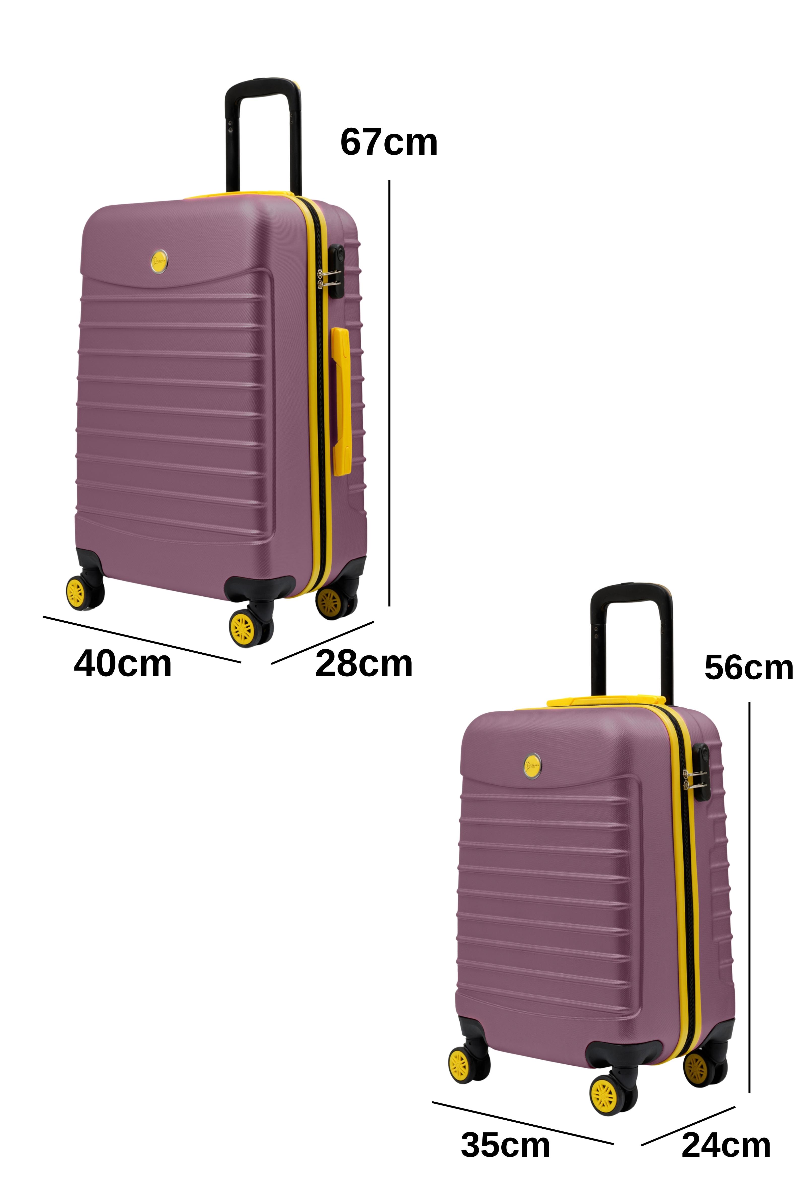 2'li Valiz Seti Orta Boy - Kabin Boy Rose 1168