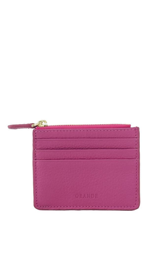 Grande Hakiki Deri Unisex Cüzdan Pembe 820