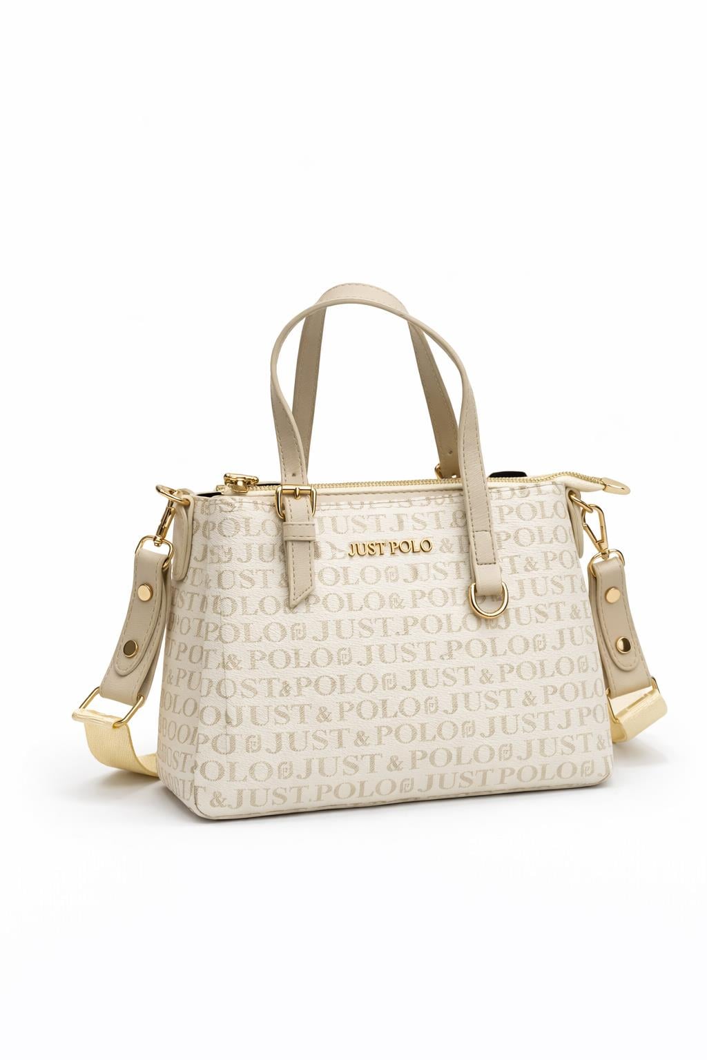 Just Polo Çapraz Askılı Kadın Çanta Krem 2203