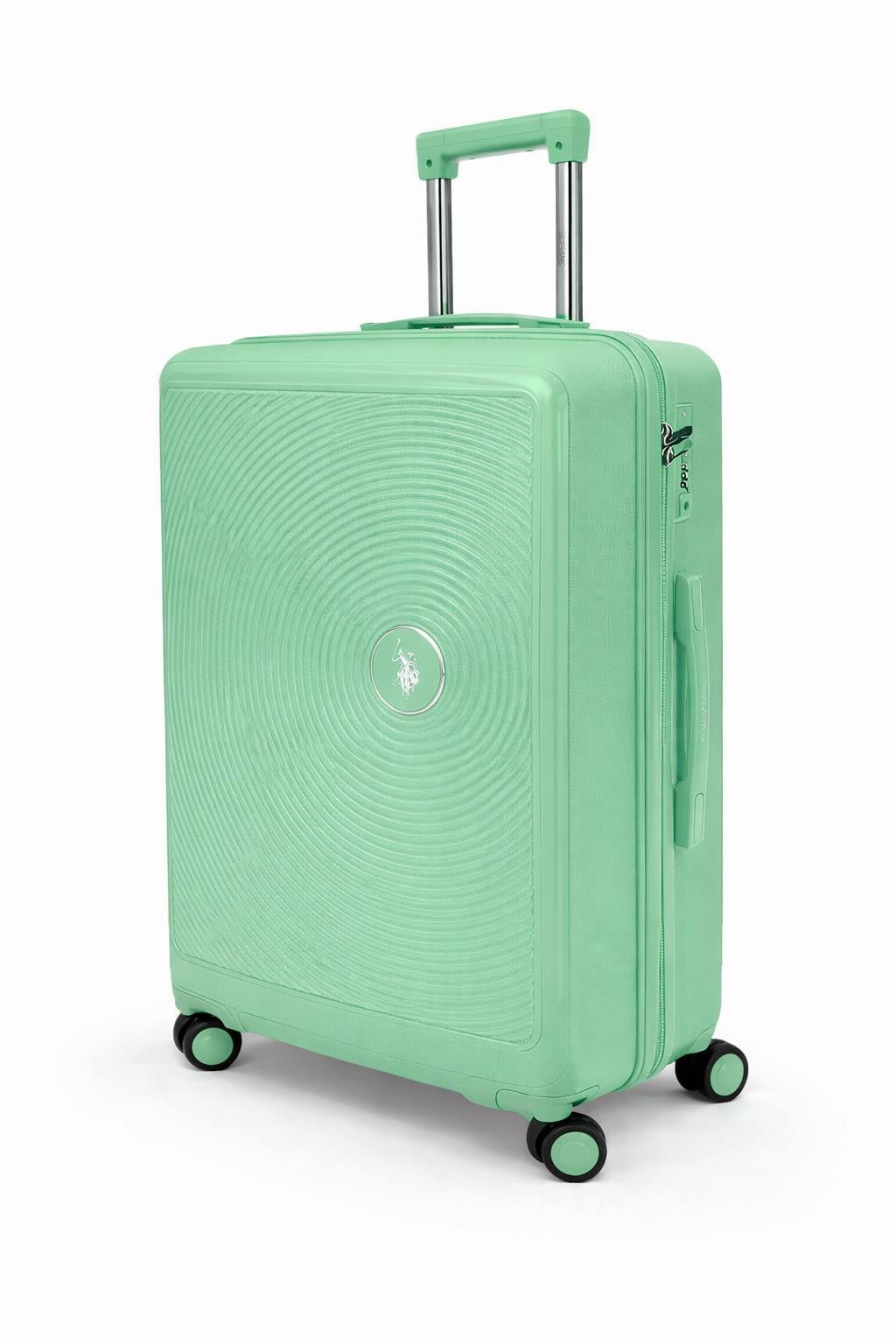 U.S. Polo Assn. Büyük Boy %100 Polipropilen Valiz Mint Yeşil 26039