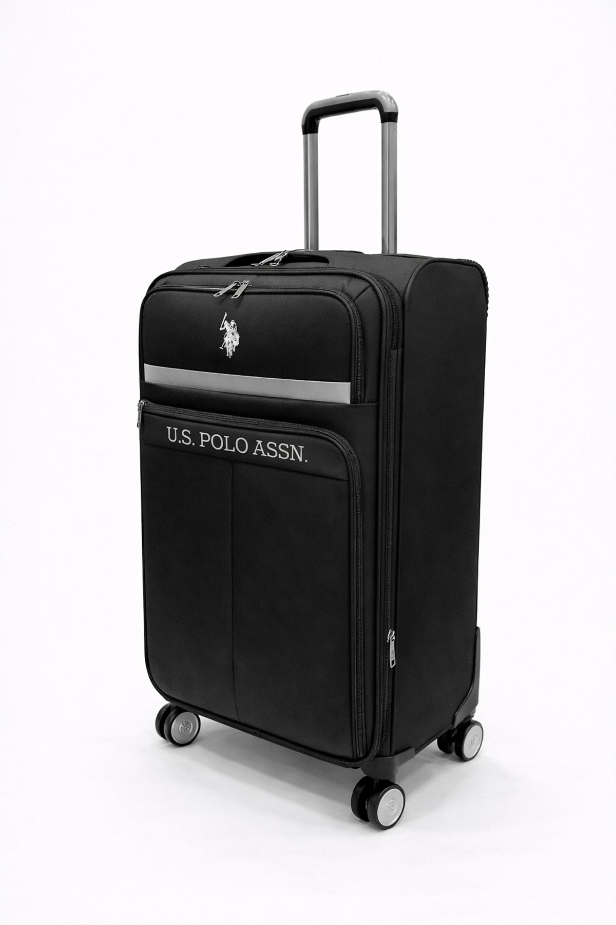 U.S. Polo Assn. Hafif Lüx Kumaş Orta Boy Valiz Siyah 26050