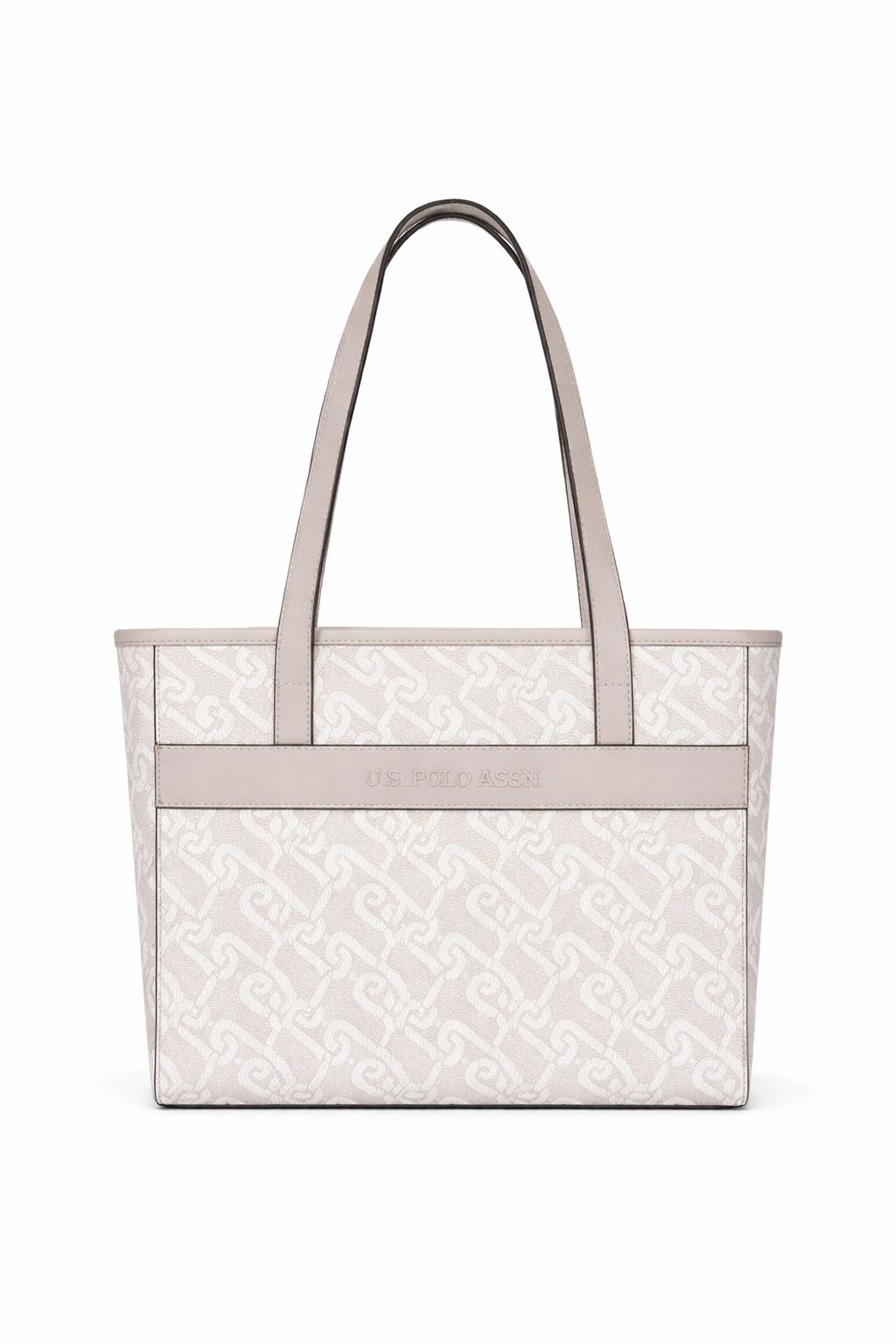U.S. Polo Assn. Çapraz Askılı Kadın Çanta Beyaz-Gri Us24137