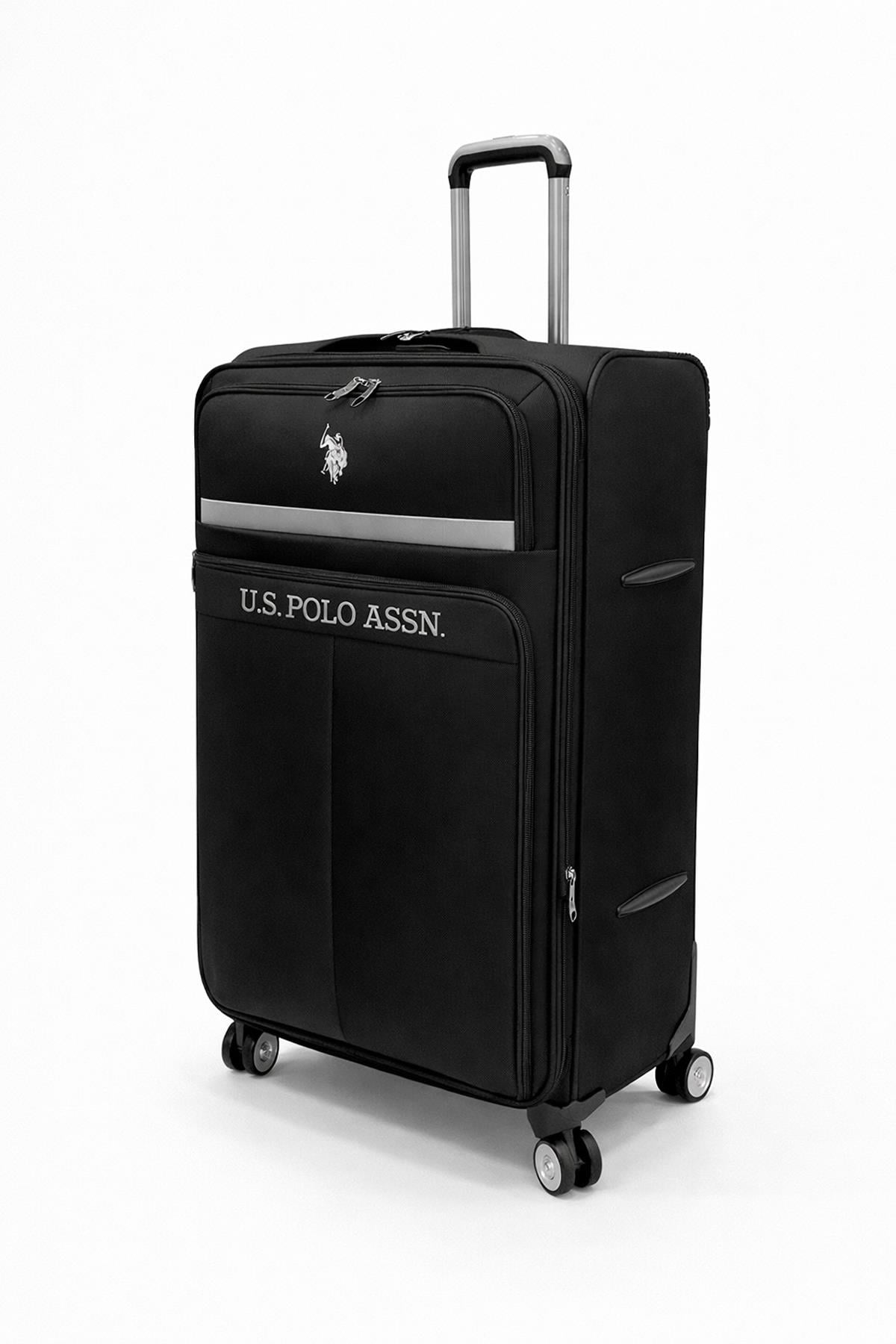 U.S. Polo Assn. Hafif Lüx Kumaş Büyük Boy Valiz Siyah 26050