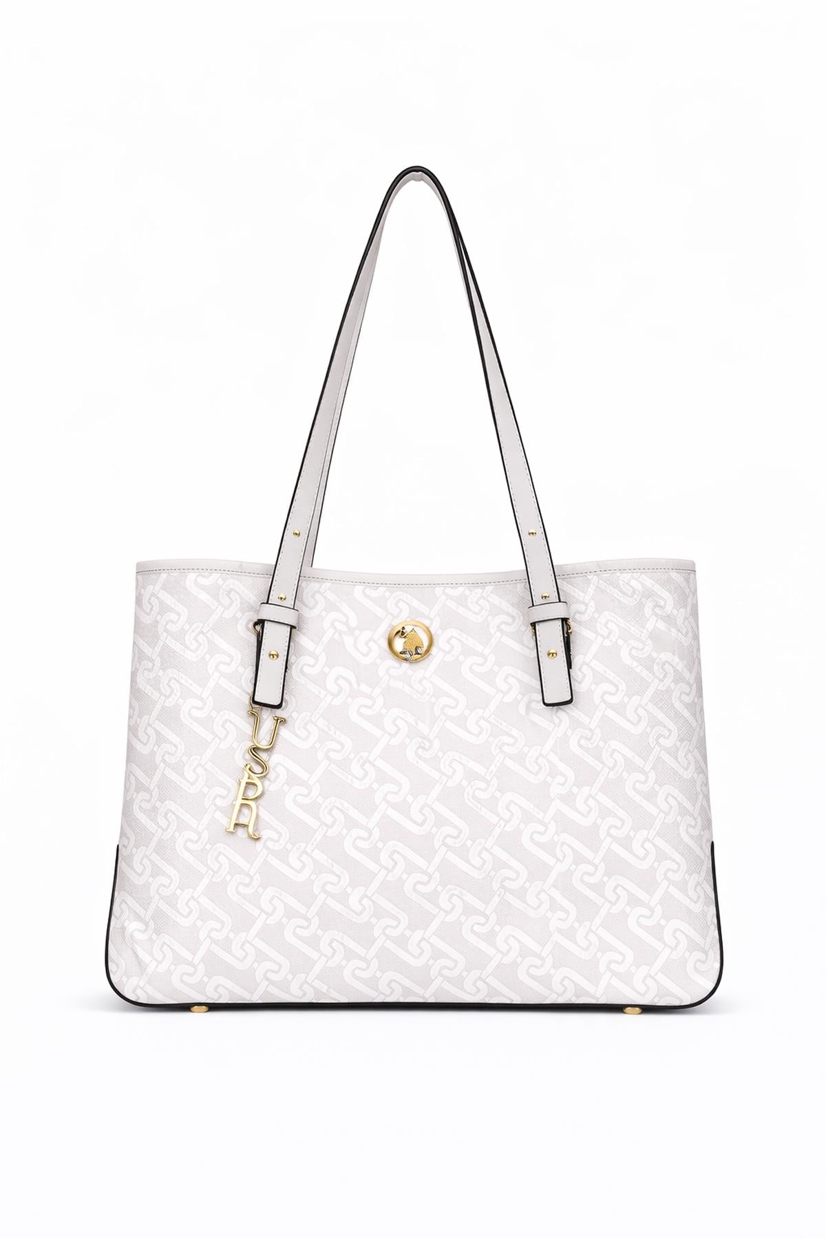 U.S. Polo Assn. Omuz Askılı Kadın Çanta Beyaz-Gri Us24100