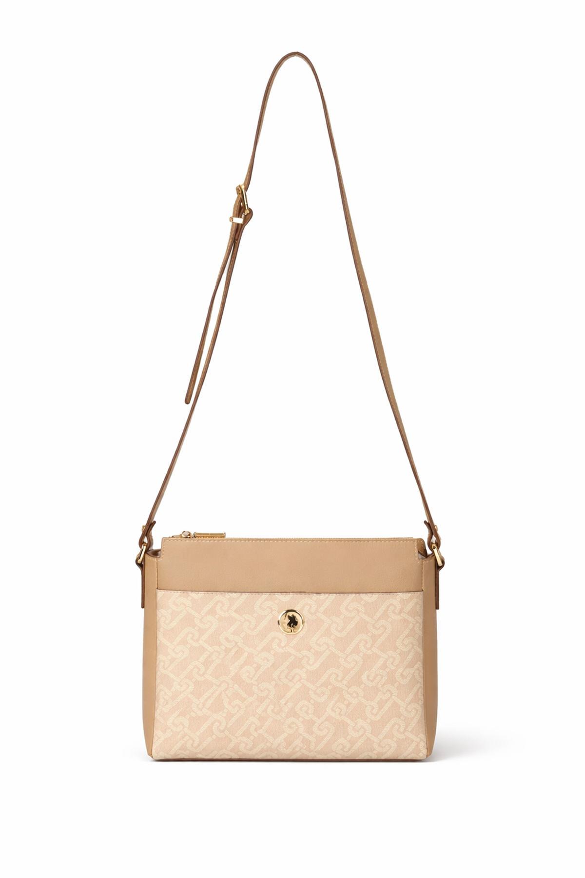 U.S. Polo Assn. Çapraz Askılı Kadın Çanta Bej Us23515