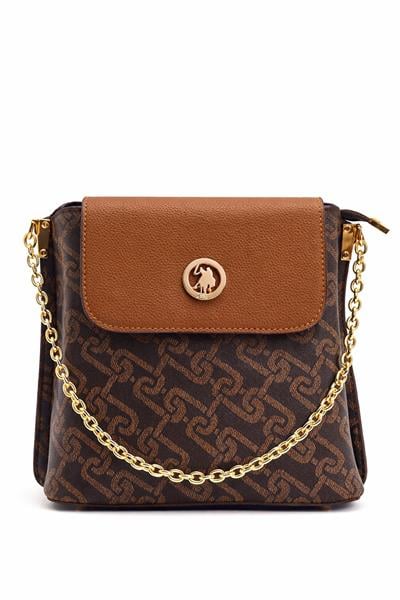 U.S. Polo Assn. Çapraz Askılı Kadın Çanta Kahve-Taba Us23132