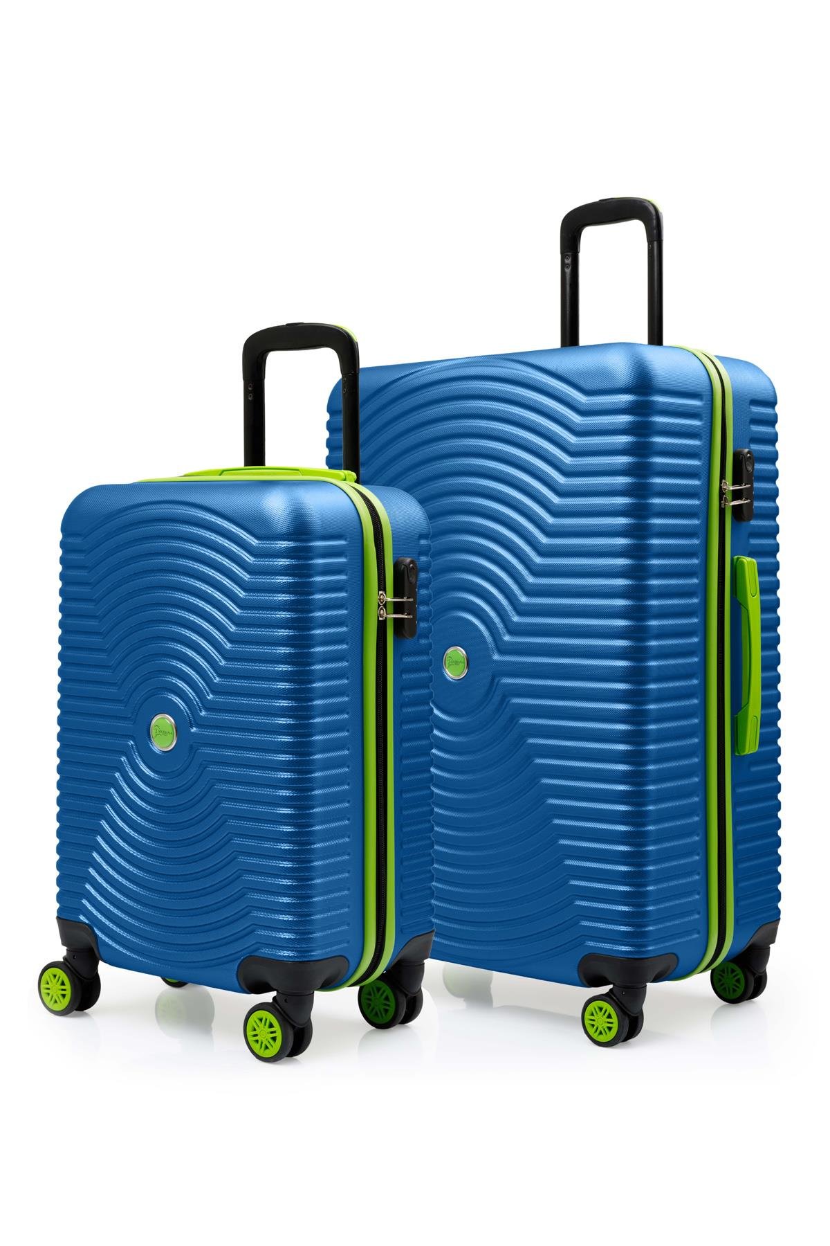 2'li Valiz Seti Büyük Boy - Kabin Boy Mavi 1169