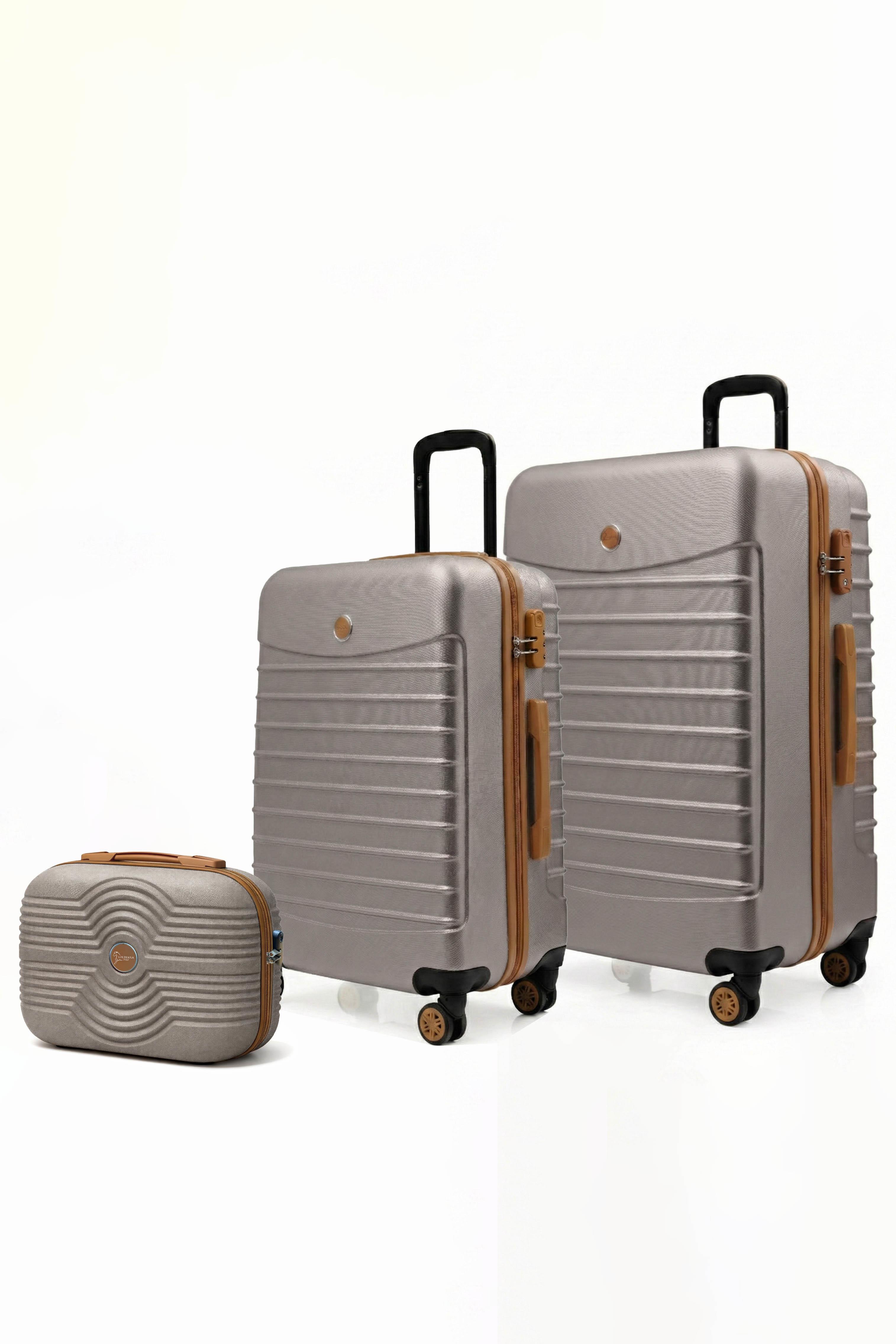 2'li Valiz Seti Büyük Boy - Orta Boy - Makyaj Taş-Taba 1168