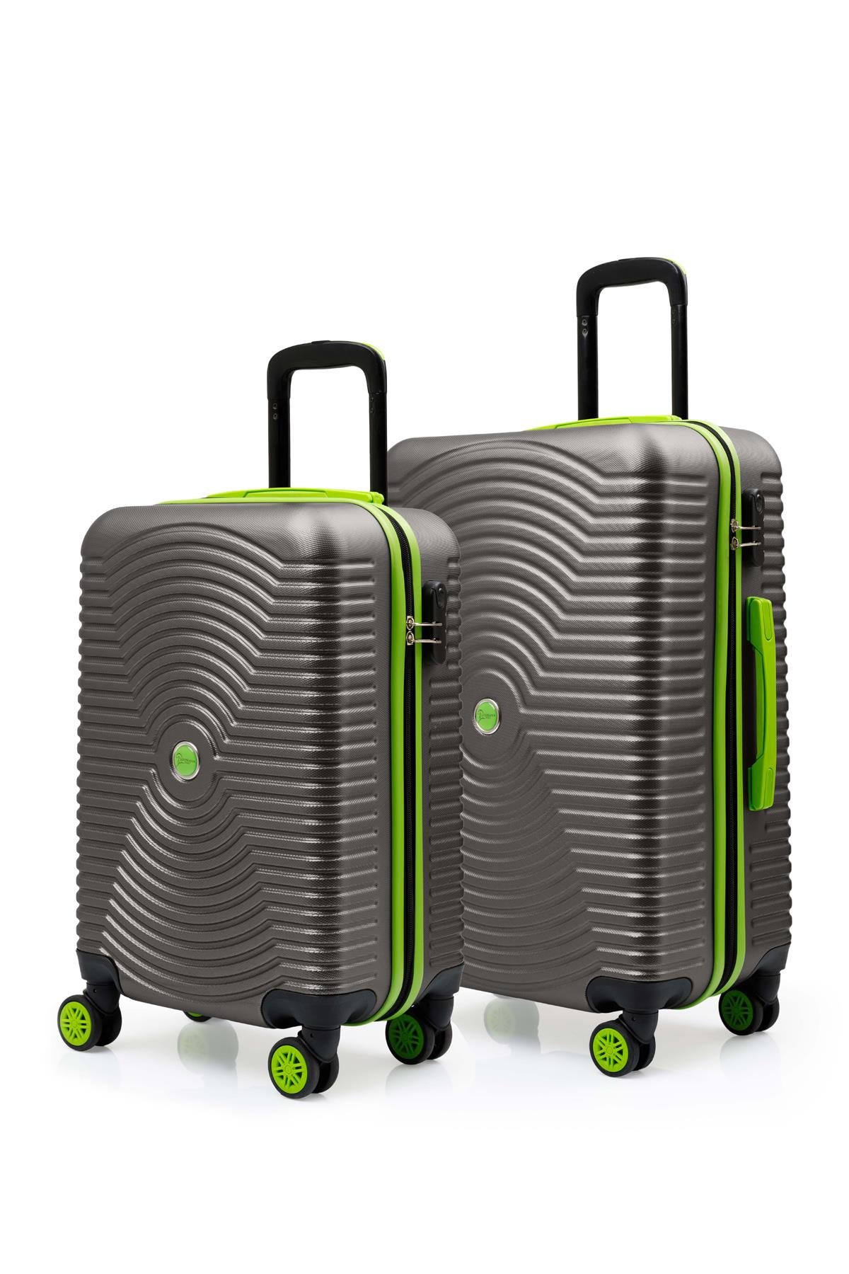 2'li Valiz Seti Orta Boy - Kabin Boy Antrasit 1169