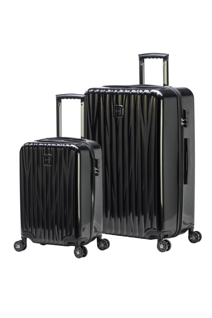 2'li Valiz Seti Polikarbon Büyük Boy – Kabin Boy Valiz Siyah 1815
