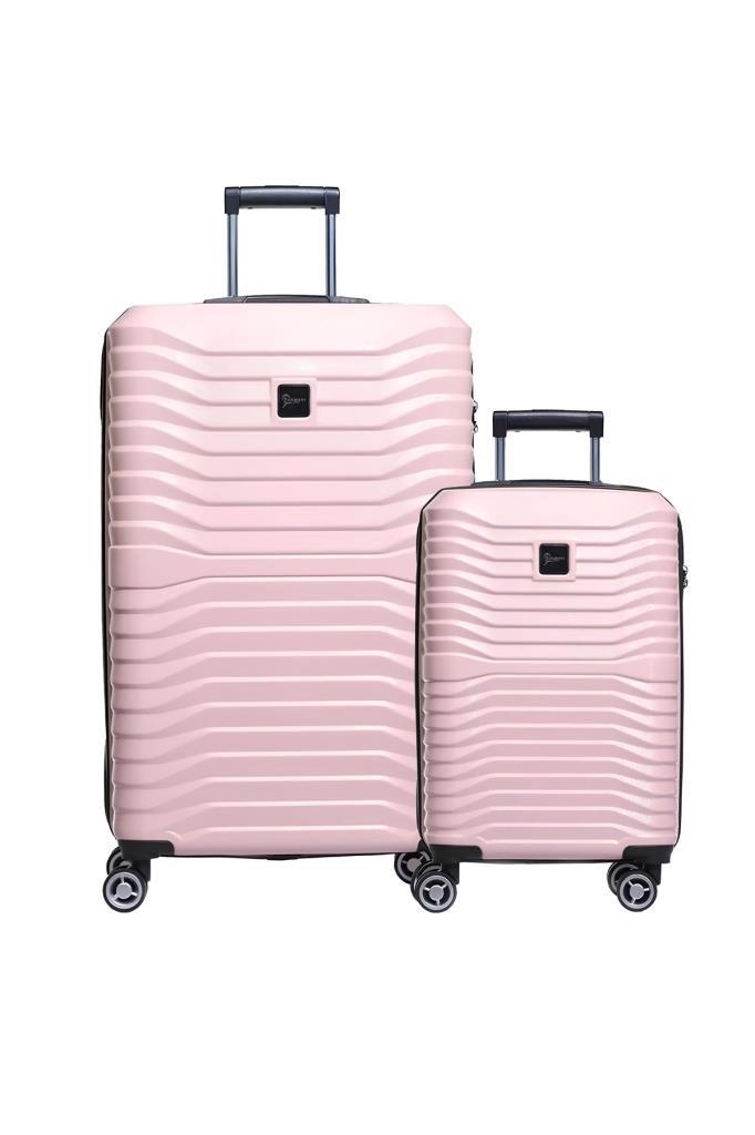 2'li Valiz Seti Polikarbon Büyük Boy – Kabin Boy Valiz Pudra 1819