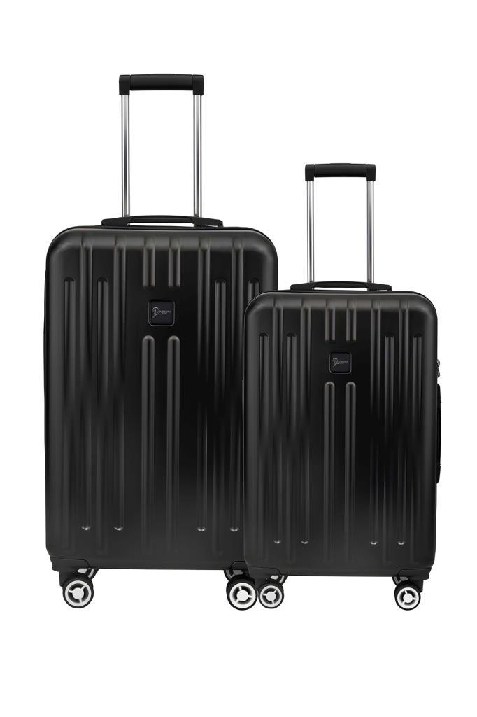 2'li Valiz Seti Polikarbon Büyük Boy – Orta Boy Valiz Parlak Siyah 1810