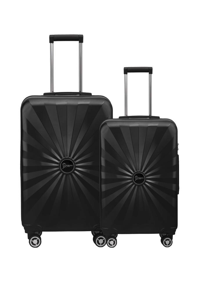 2'li Valiz Seti Polikarbon Büyük Boy - Orta Boy Valiz Siyah 1809