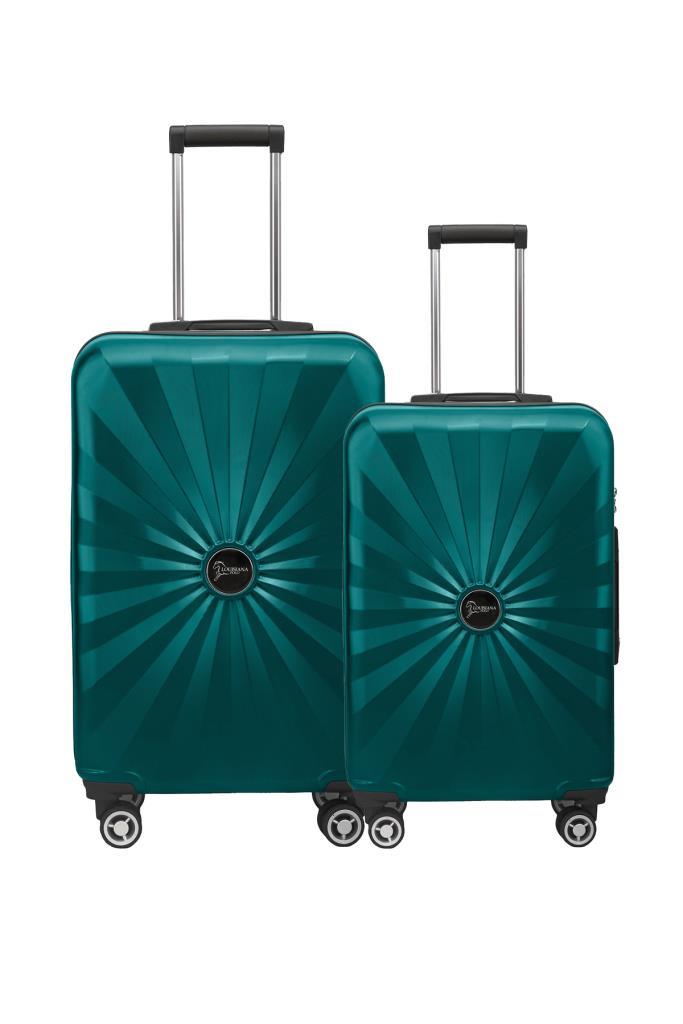 2'li Valiz Seti Polikarbon Büyük Boy – Orta Boy Valiz Petrol 1809