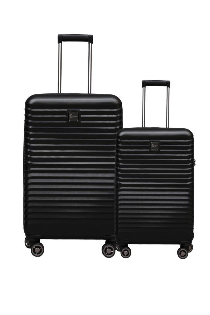 2'li Valiz Seti Polikarbon Orta Boy - Kabin Boy Valiz Siyah 1811