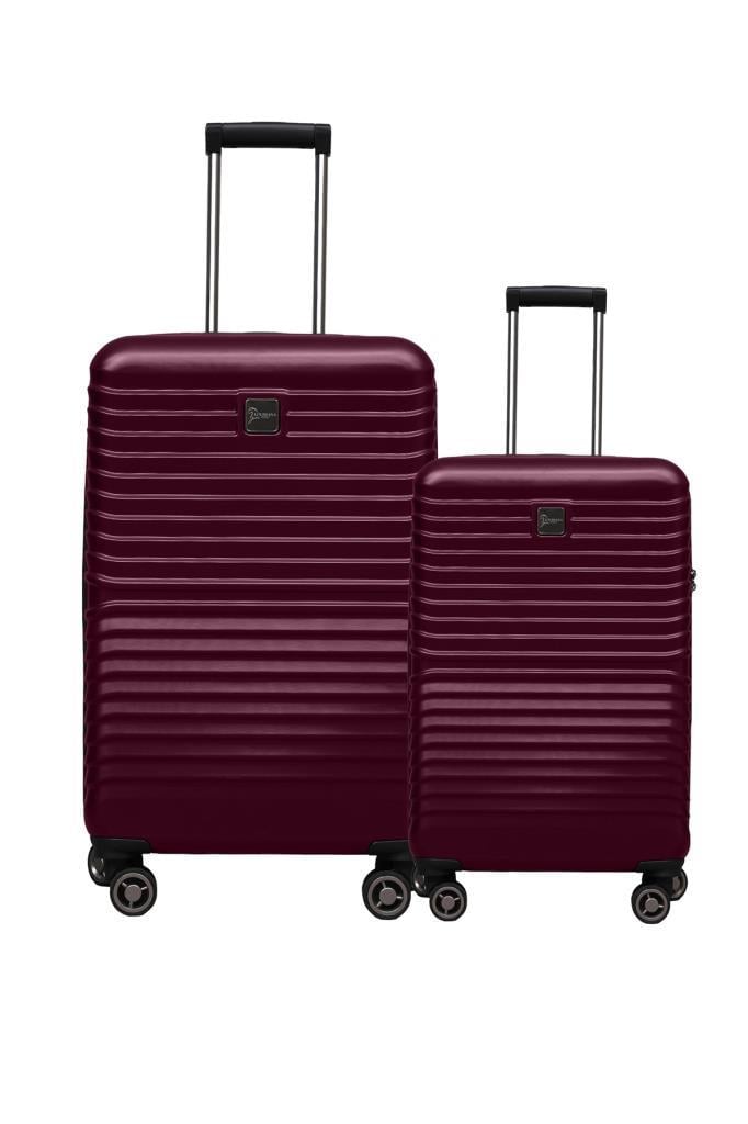 2'li Valiz Seti Polikarbon Orta Boy - Kabin Boy Valiz Bordo 1811