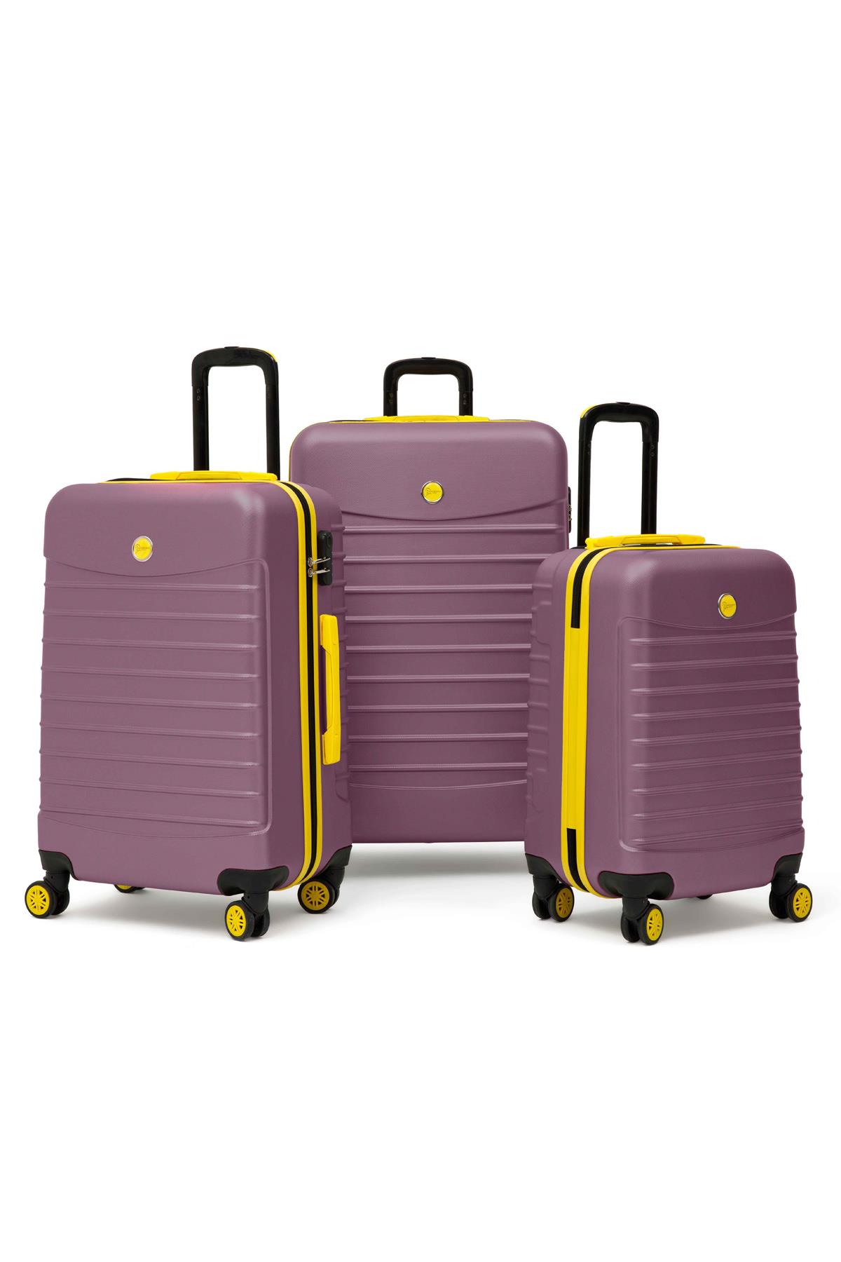 3'lü Valiz Seti Büyük Boy - Orta Boy - Kabin Boy Rose 1168