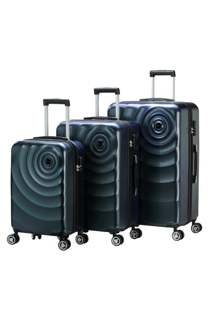 3'lü Valiz Seti Polikarbon Valiz 4x2 Teker Petrol 1808