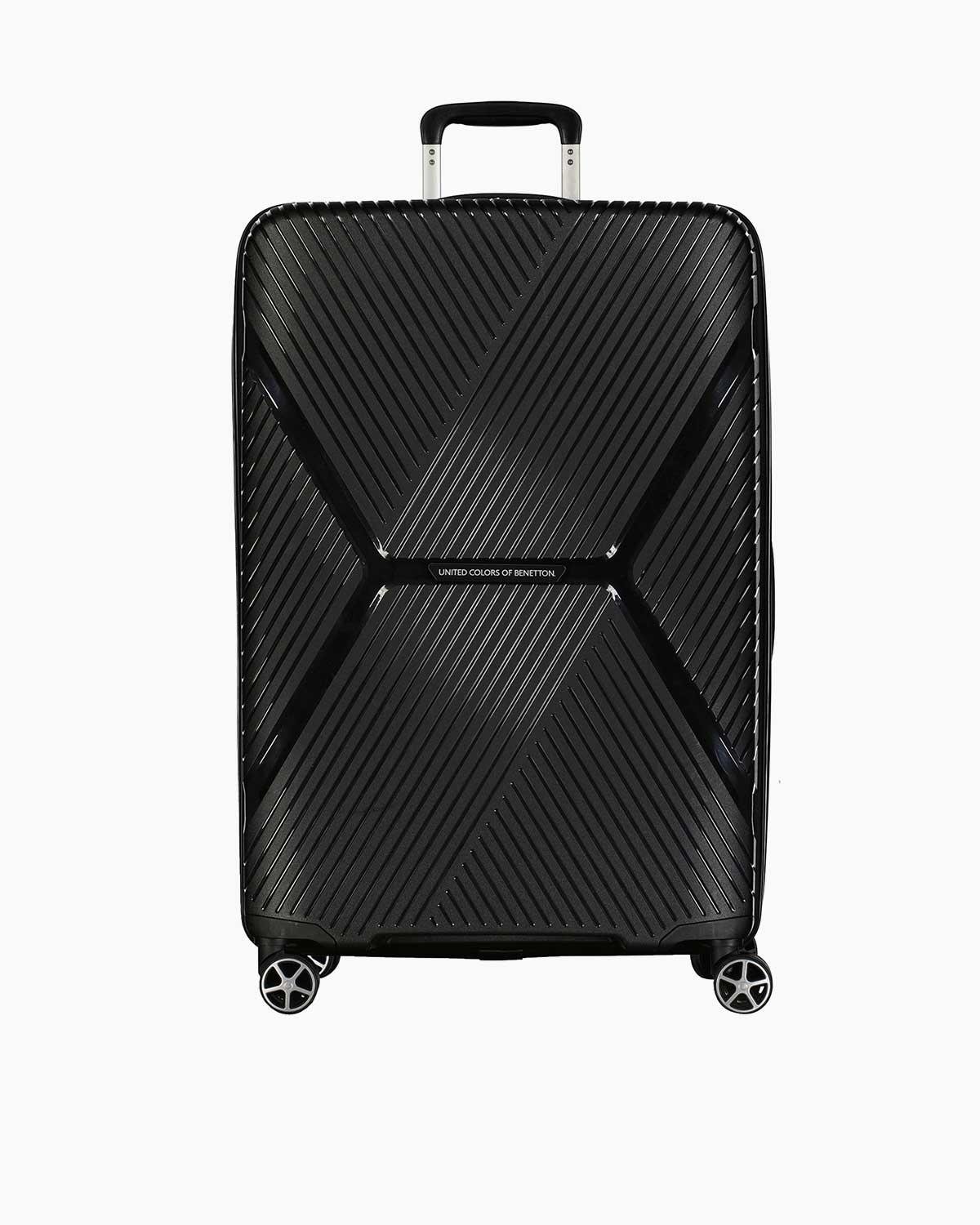 Benetton Büyük Boy %100 Polipropilen Valiz Siyah Bnt3000