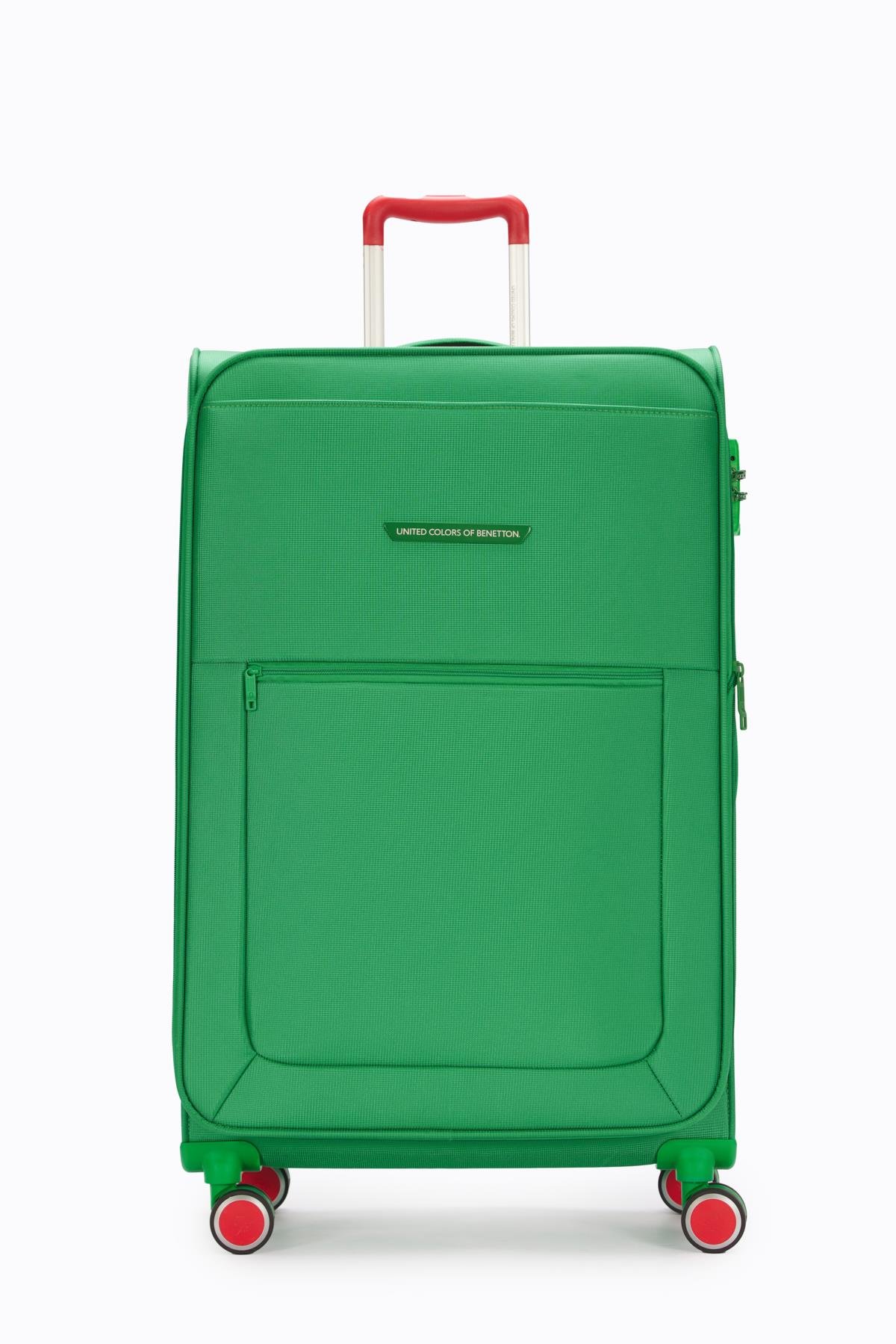 Benetton Büyük Boy Kumaş Valiz Yeşil Bnt2800